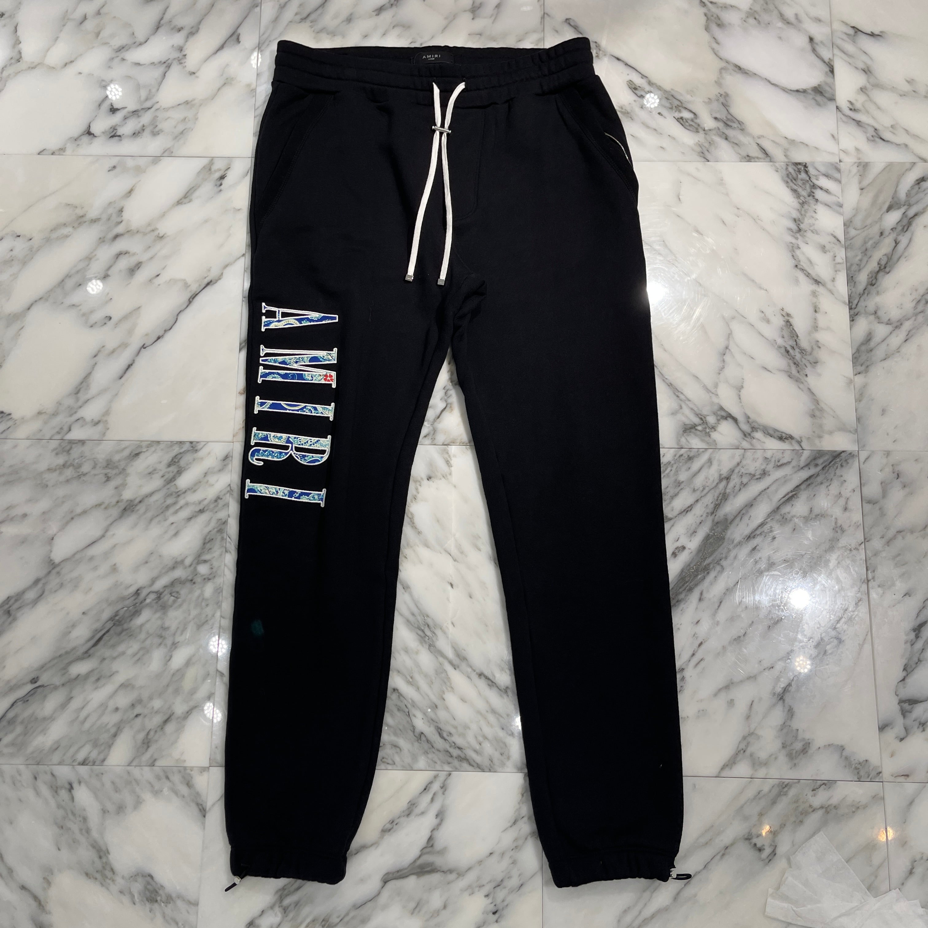 AMIRI Paisley Side Logo Embroidery Sweat Long Pants Size L アミリ ペイズリー柄 サイドロゴ刺繍 スウェット ロングパンツ サイズL