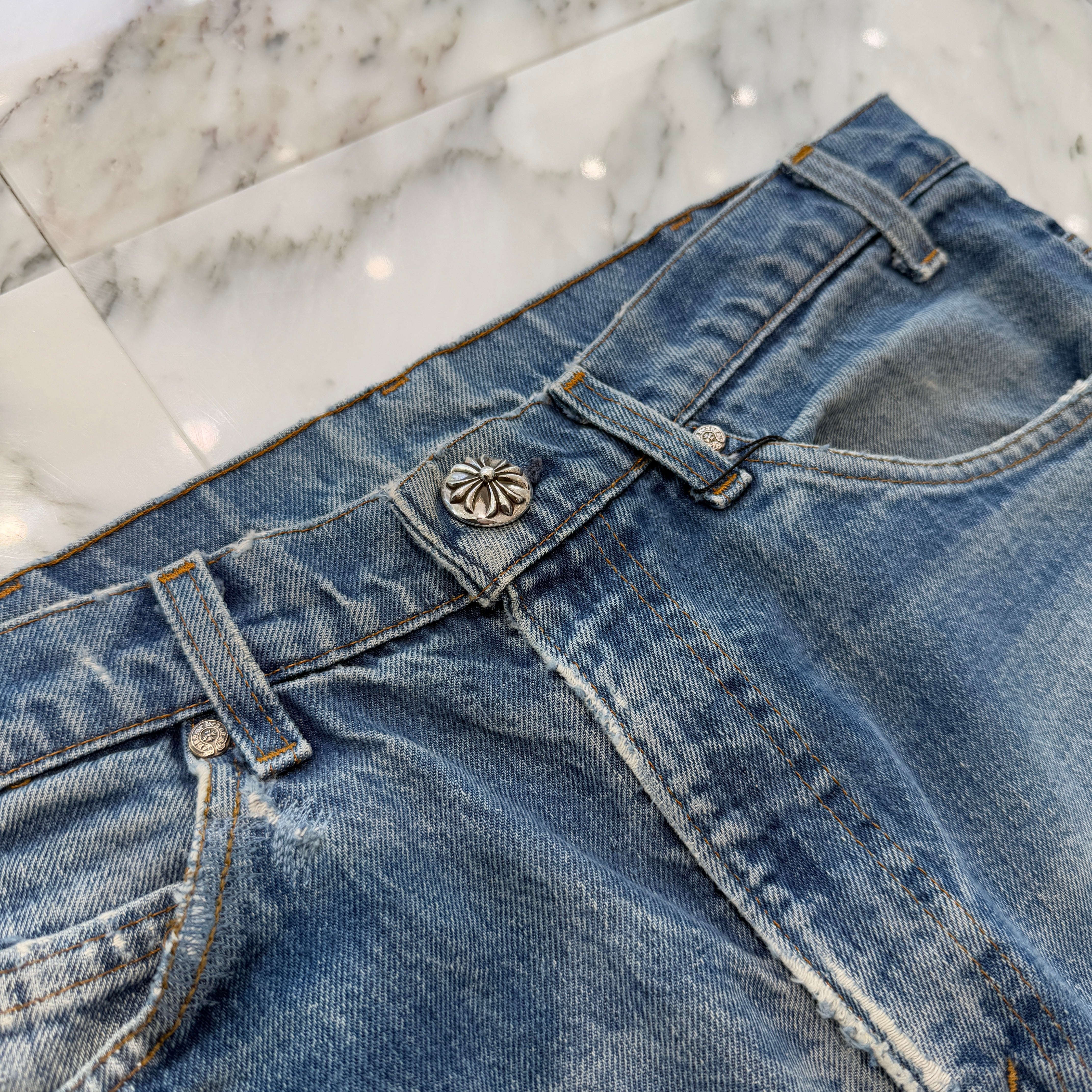 CHROME HEARTS × Levi's 517 VNTG Cross Leather Patch Jeans Size 33 クロムハーツ × リーバイス 517 ヴィンテージ クロスレザーパッチ ジーンズ デニムパンツ サイズ33