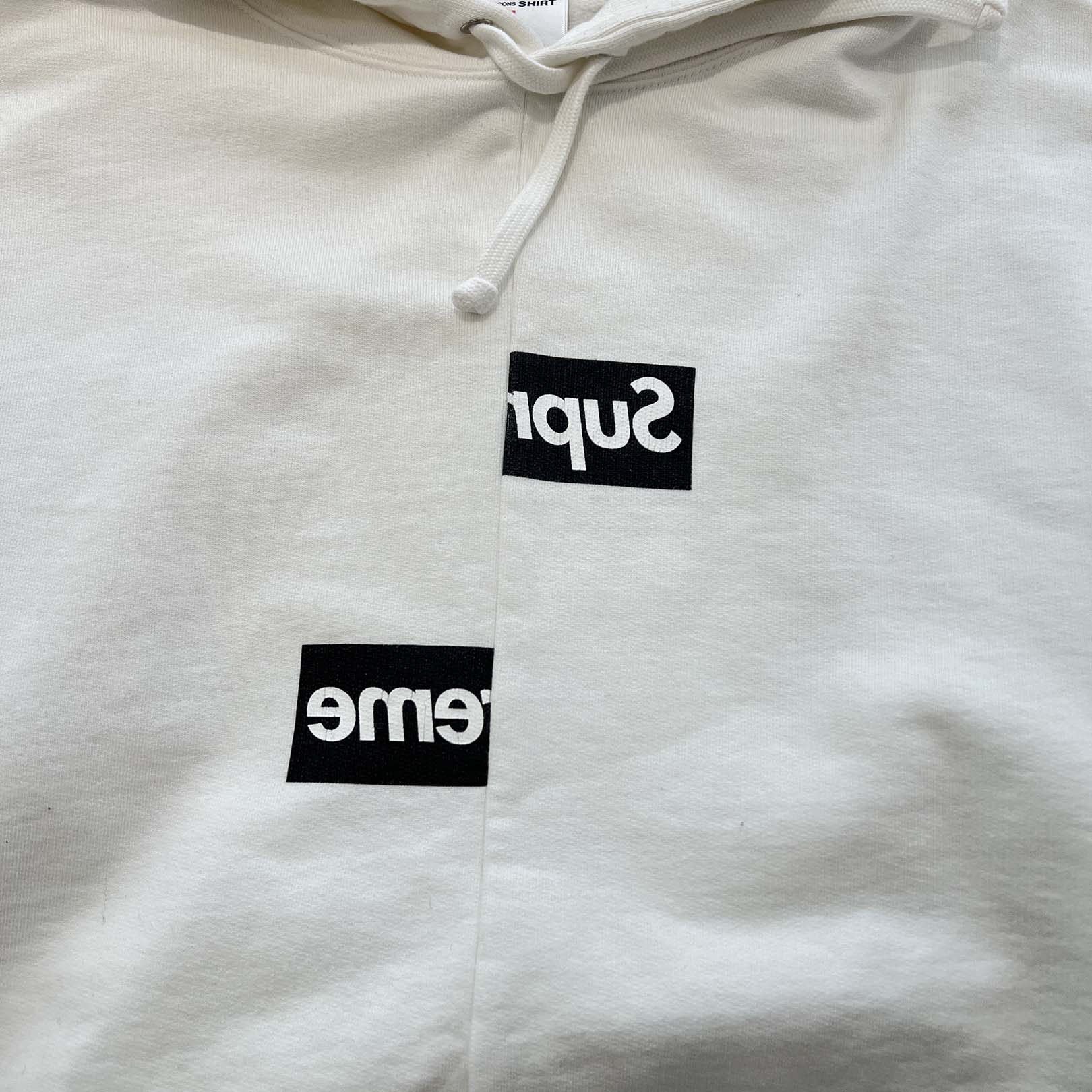 Supreme × COMME des GARCONS 2018AW Split Box Logo Hoodie Size XL