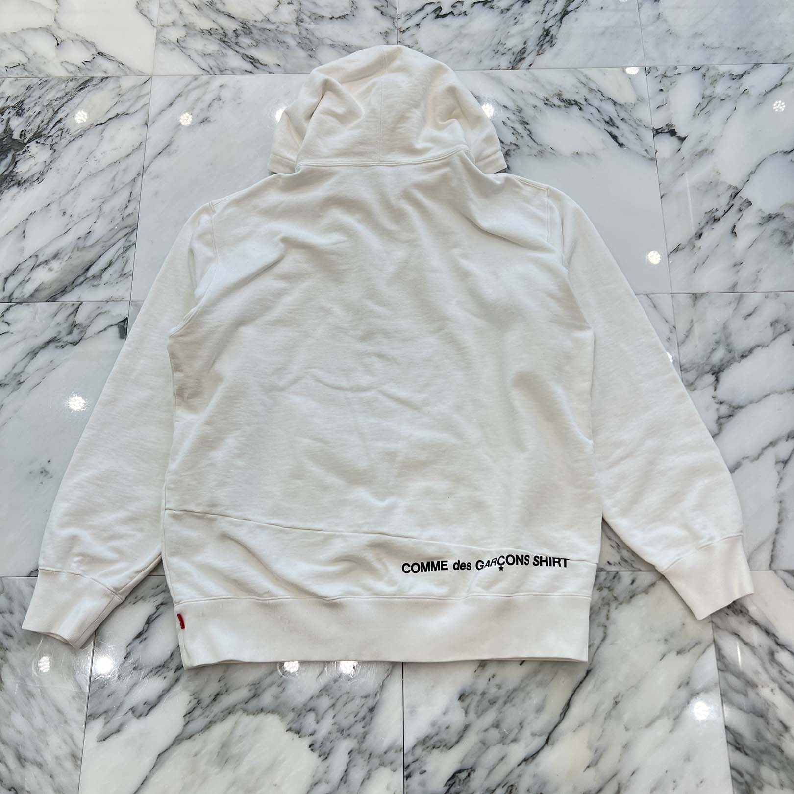 Supreme × COMME des GARCONS 2018AW Split Box Logo Hoodie Size XL