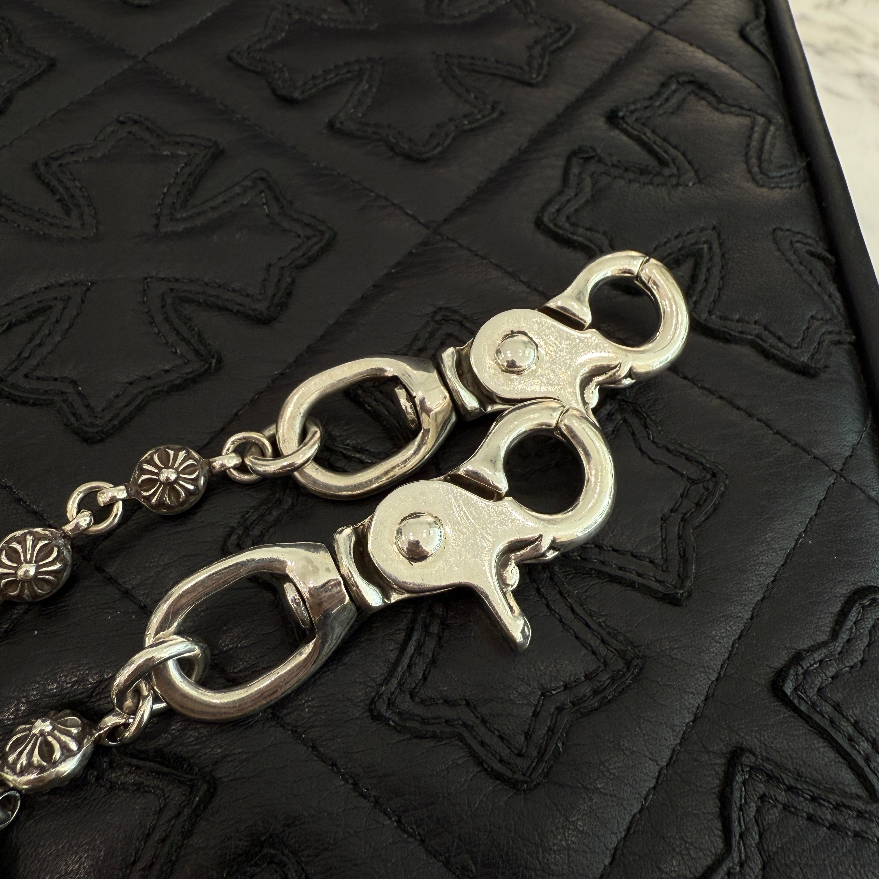 CHROME HEARTS 2CLIP Cross Ball Wallet Chain クロムハーツ 2クリップ