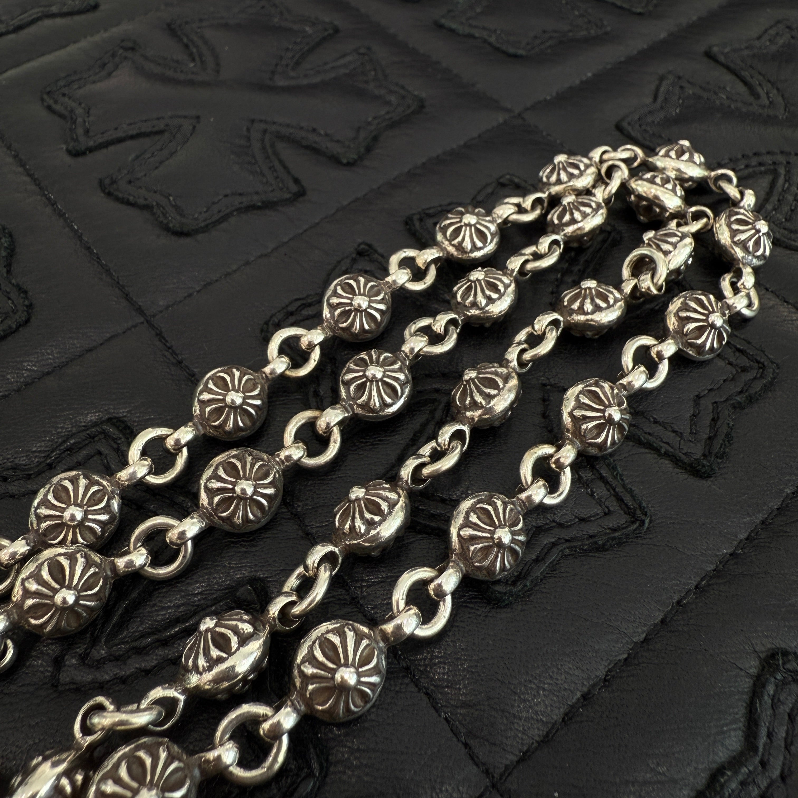 CHROME HEARTS 2CLIP Cross Ball Wallet Chain クロムハーツ 2クリップ