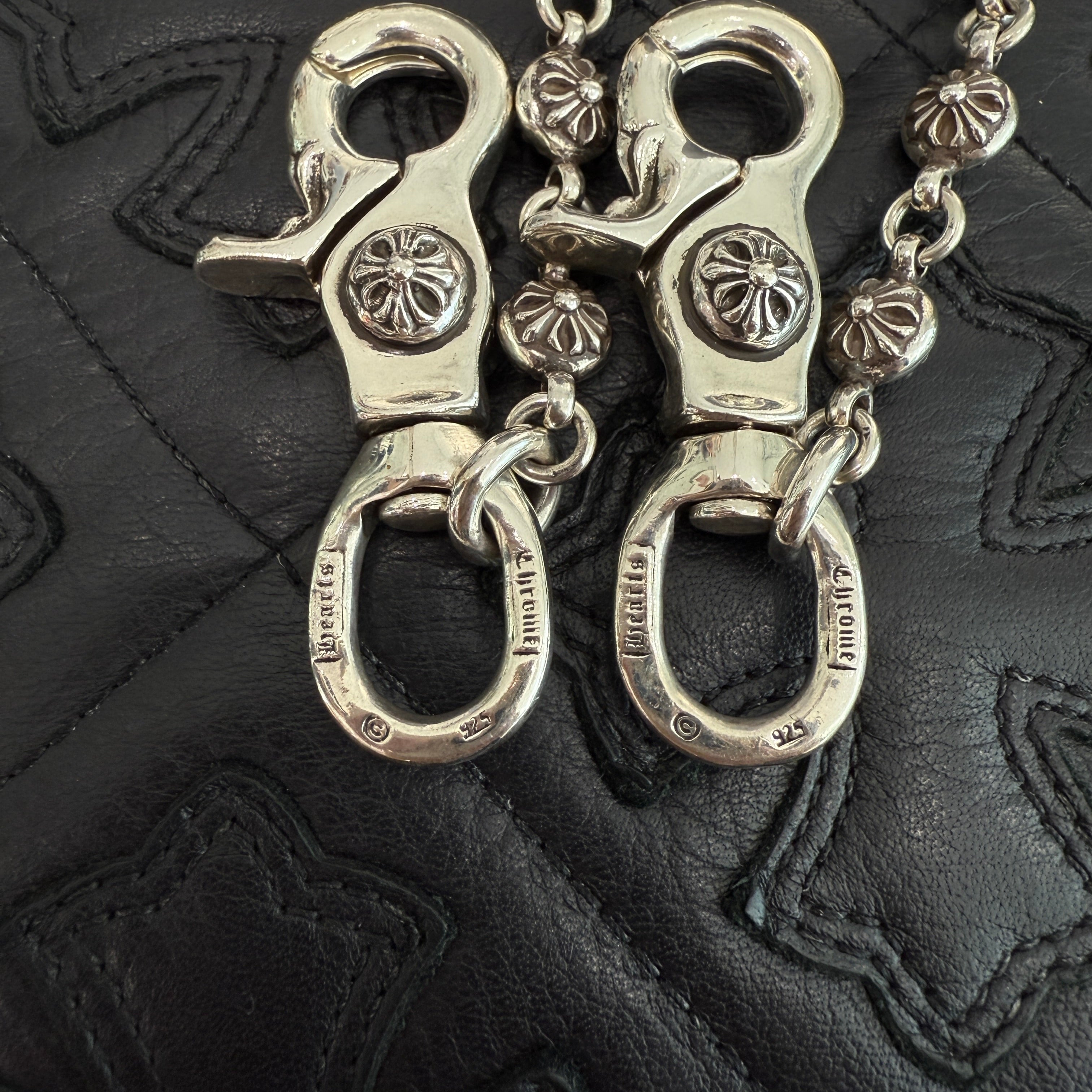 CHROME HEARTS 2CLIP Cross Ball Wallet Chain クロムハーツ 2クリップ クロスボール ウォレットチェーン
