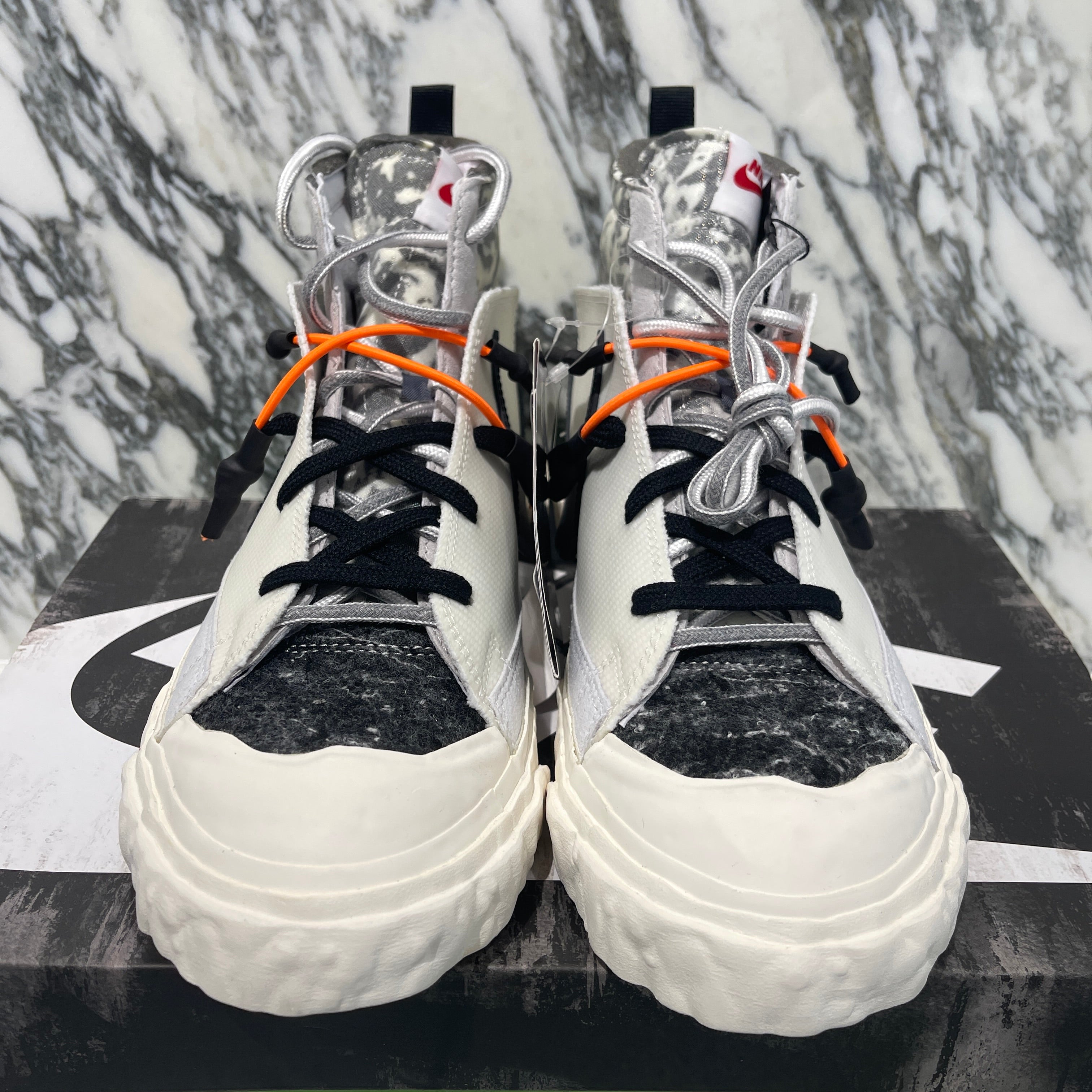 READYMADE × NIKE 2021SS BLAZER MID WHITE/BLACK-PURE PLATINUM CZ3589 100 Size 7.5（25.5cm） レディメイド × ナイキ ブレイザー ミッド ホワイト/ブラック-ピュア プラチナム サイズ6.5（24.5cm）