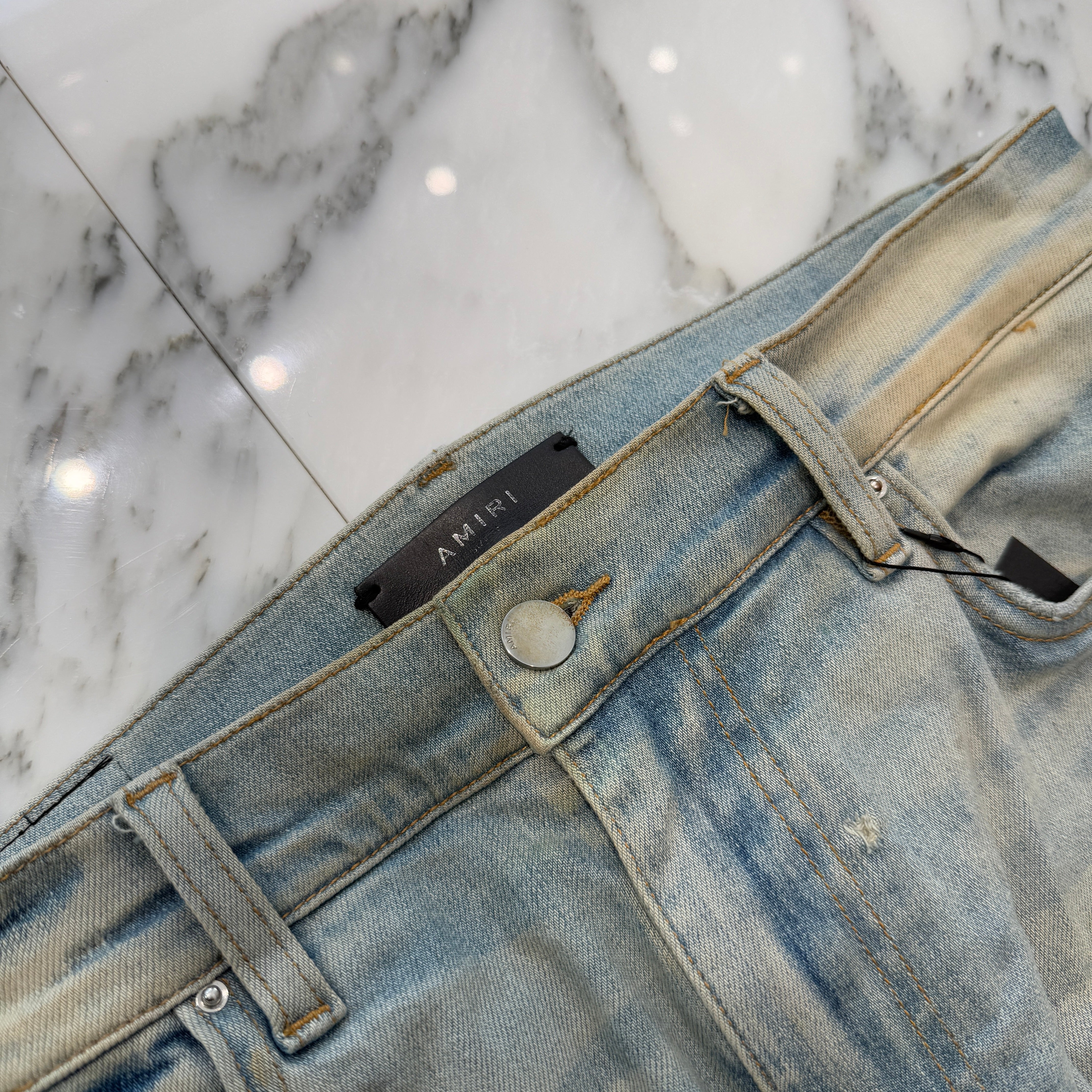 AMIRI Sideline Crush Slim Fit Skinny Jeans Size 33 アミリ サイドライン クラッシュ スリムフィット スキニージーンズ サイズ33