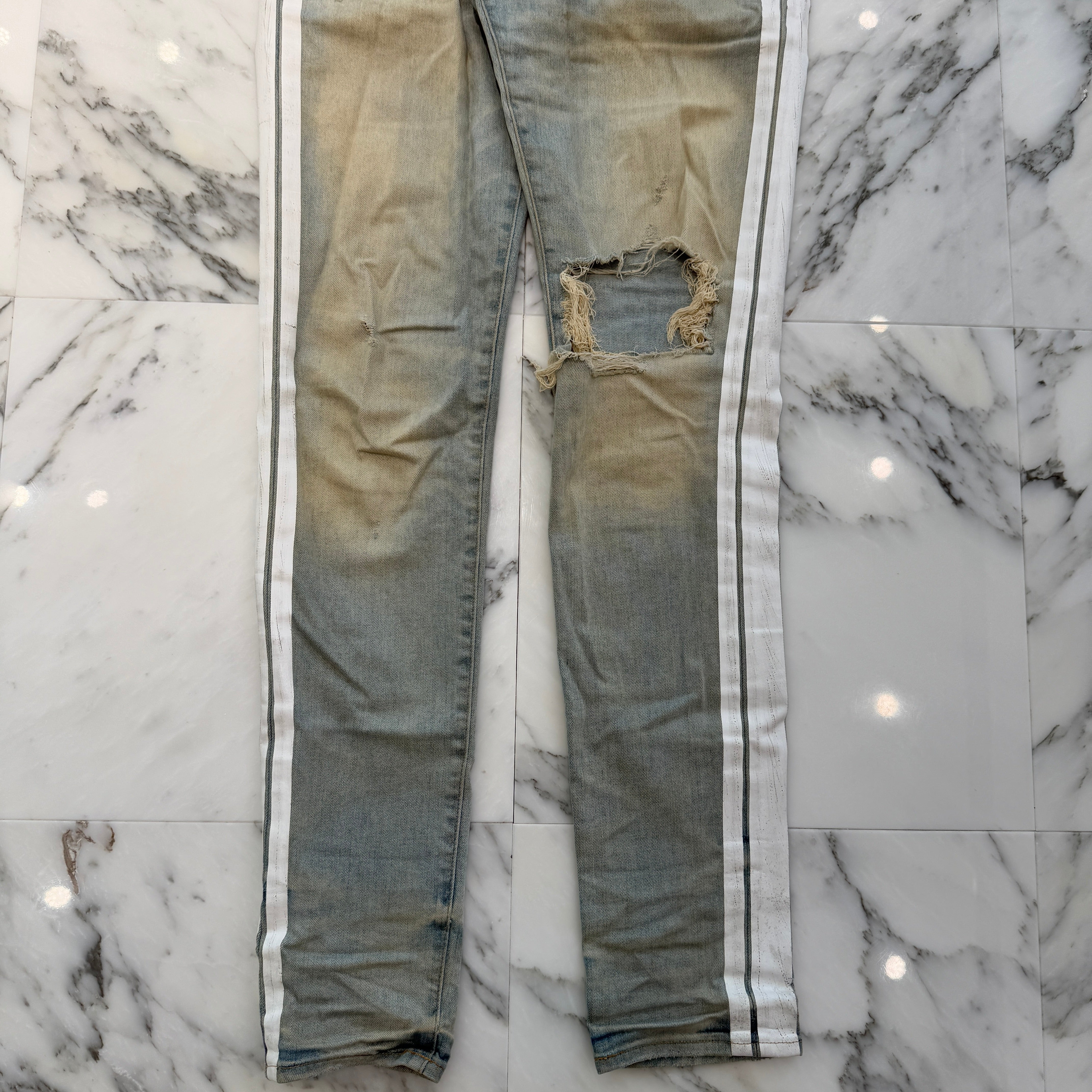 アミリ amiri スリムフィットジーンズ スキニー 33 AMIRI Sideline Crush Slim Fit Skinny Jeans Size 33 アミリ