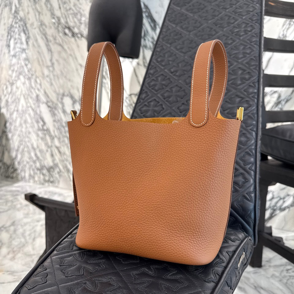 新品未使用 エルメス ピコタンロックPM 18 ゴールド×シルバー金具　刻印K エルメス ピコタンロック PM ゴールド シルバー金具 B刻印