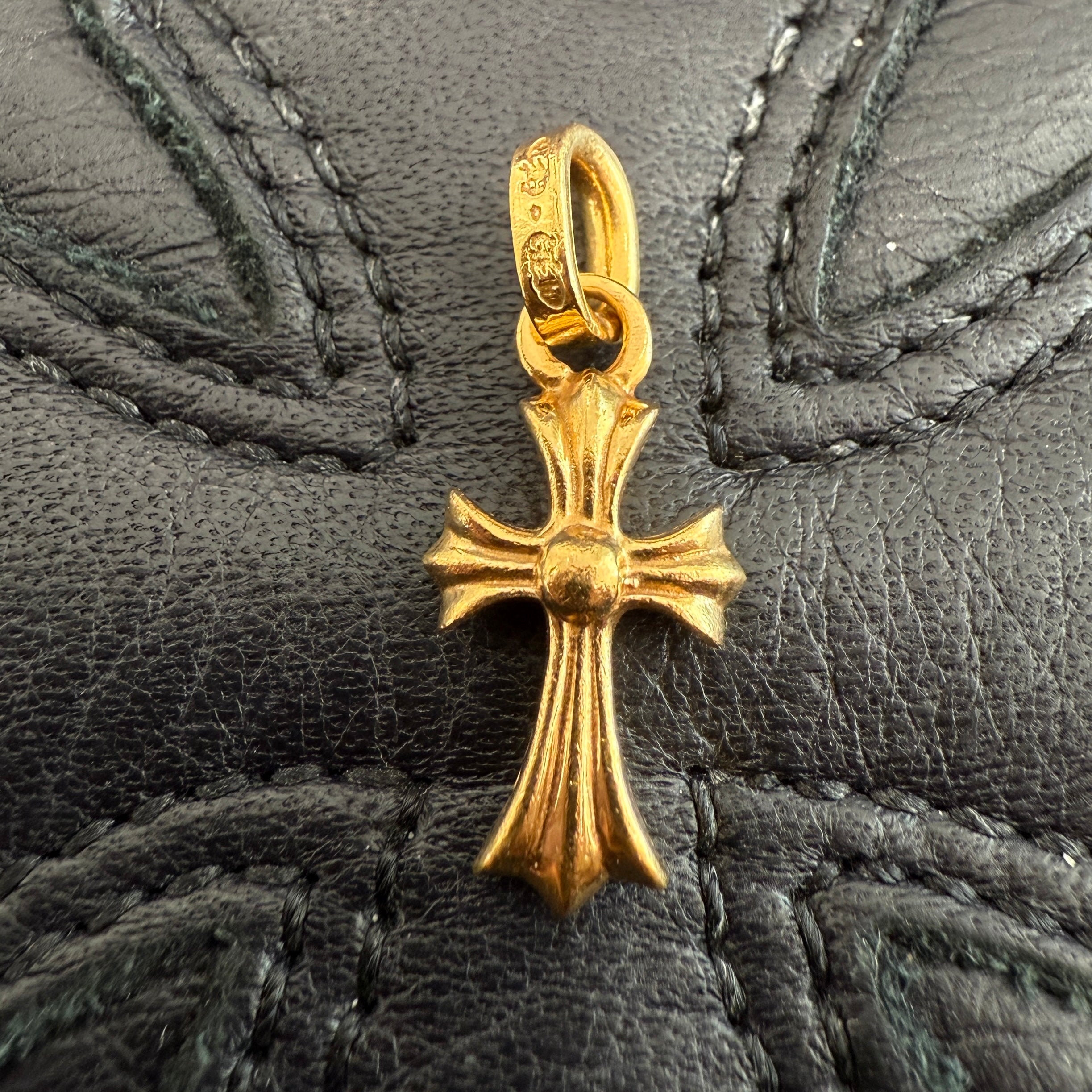 CHROME HEARTS 22K Baby Fat Cross Pave Diamond Pendant Top クロムハーツ 22K ベビーファット クロス パヴェダイヤモンド ペンダントトップ