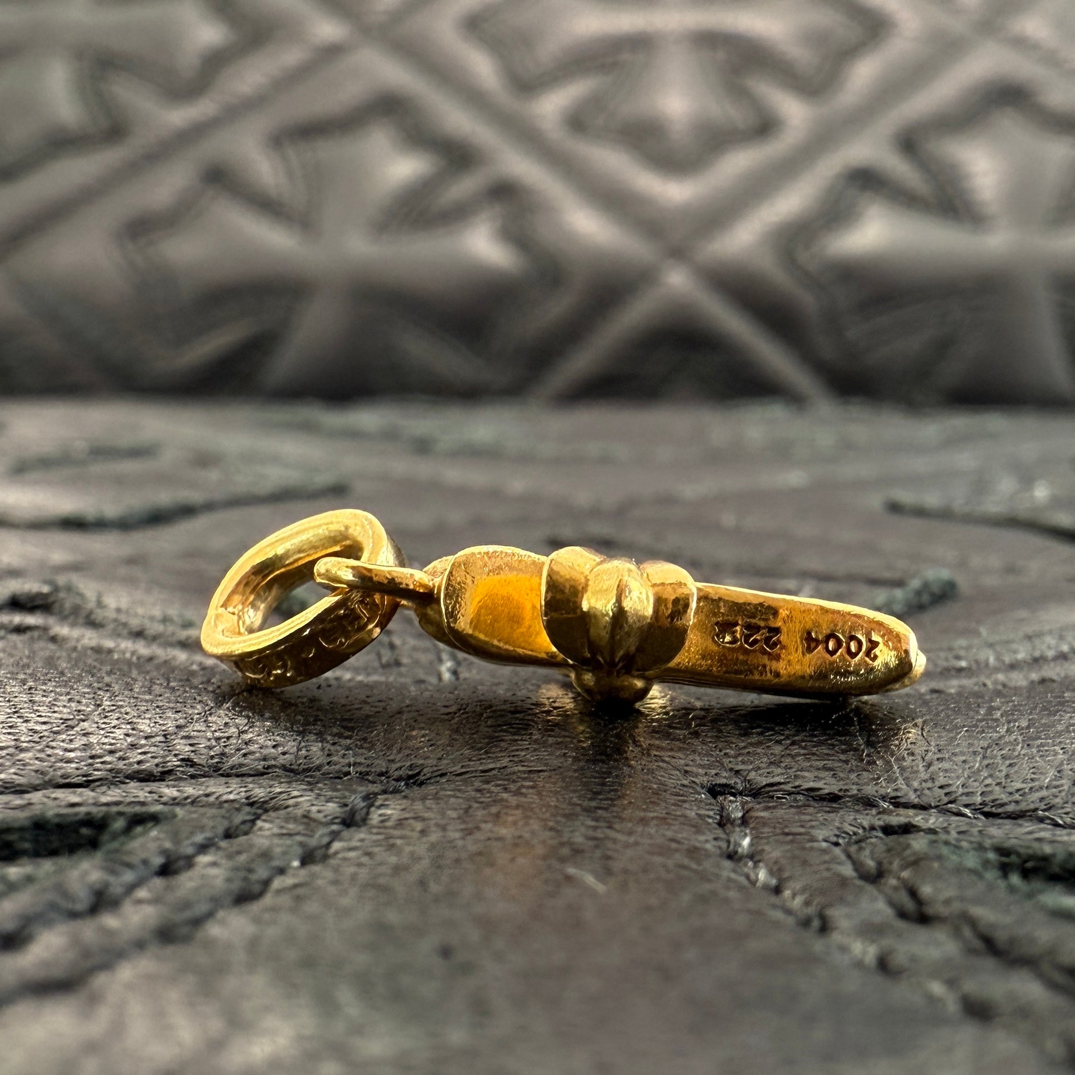 CHROME HEARTS 22K Baby Fat Cross Pave Diamond Pendant Top クロムハーツ 22K ベビーファット クロス パヴェダイヤモンド ペンダントトップ