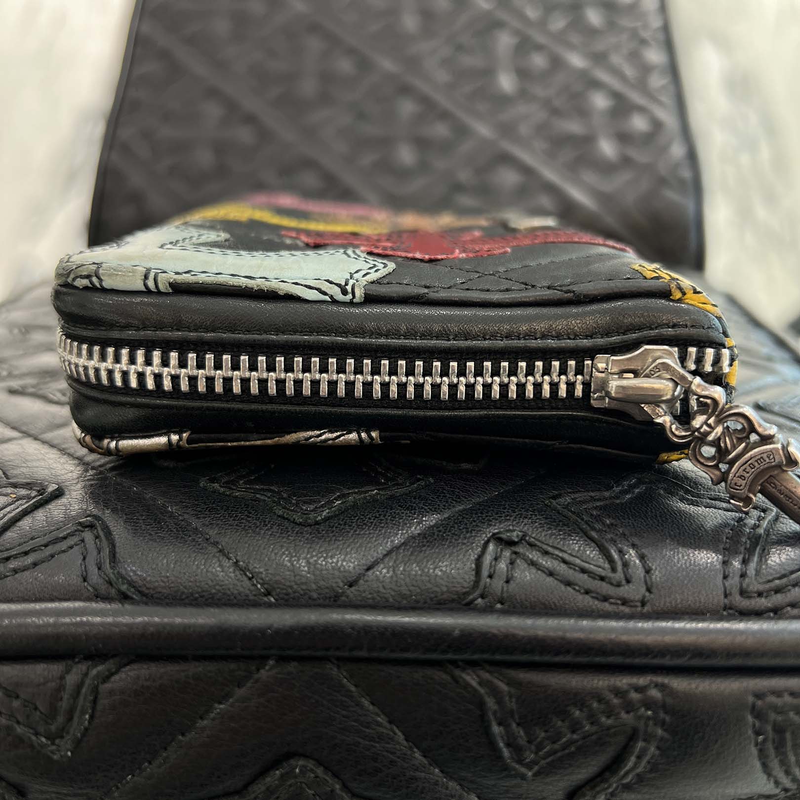 CHROME HEARTS Multi Cemetery Cross Leather Patch Quilting Wallet クロムハーツ マルチ セメタリークロス レザーパッチ キルティング ウォレット