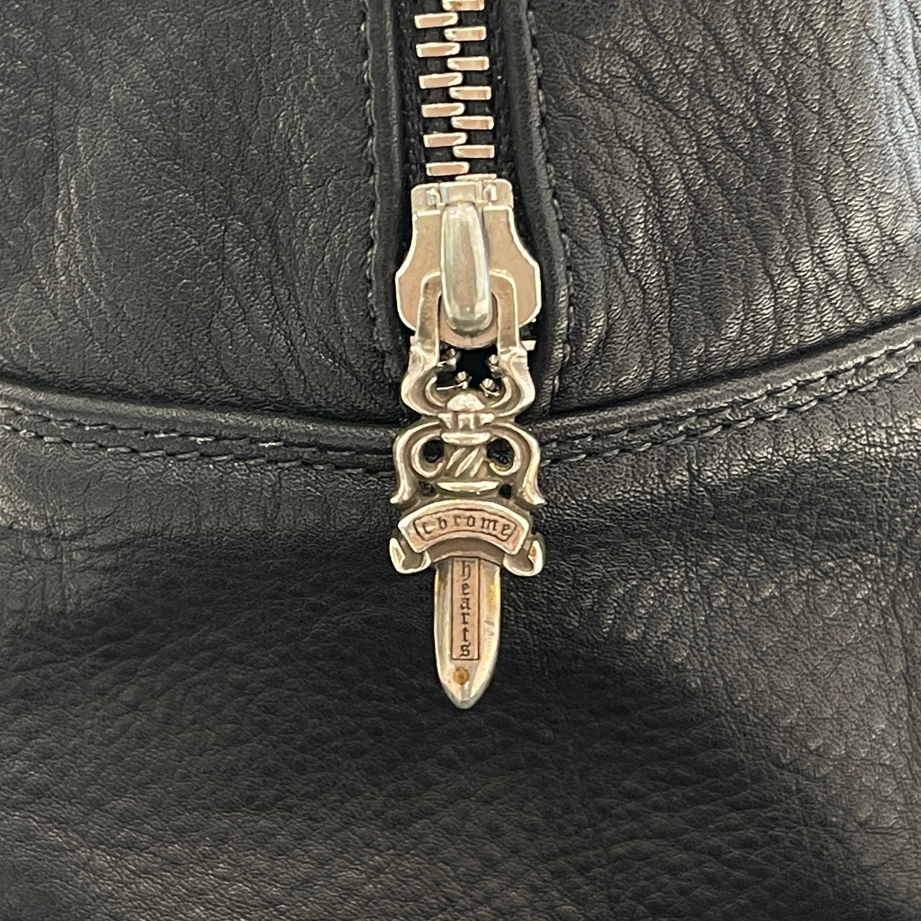 CHROME HEARTS SOCKET Cemetery Cross Leather Patch Clutch Bag クロムハーツ ソケット セメタリークロス レザーパッチ クラッチバッグ ポーチ