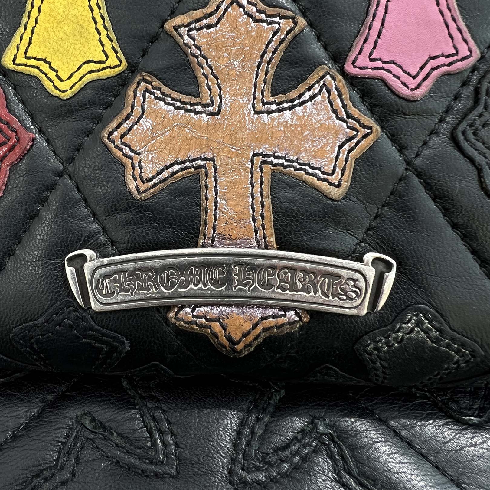 CHROME HEARTS Multi Cemetery Cross Leather Patch Quilting Wallet クロムハーツ マルチ セメタリークロス レザーパッチ キルティング ウォレット