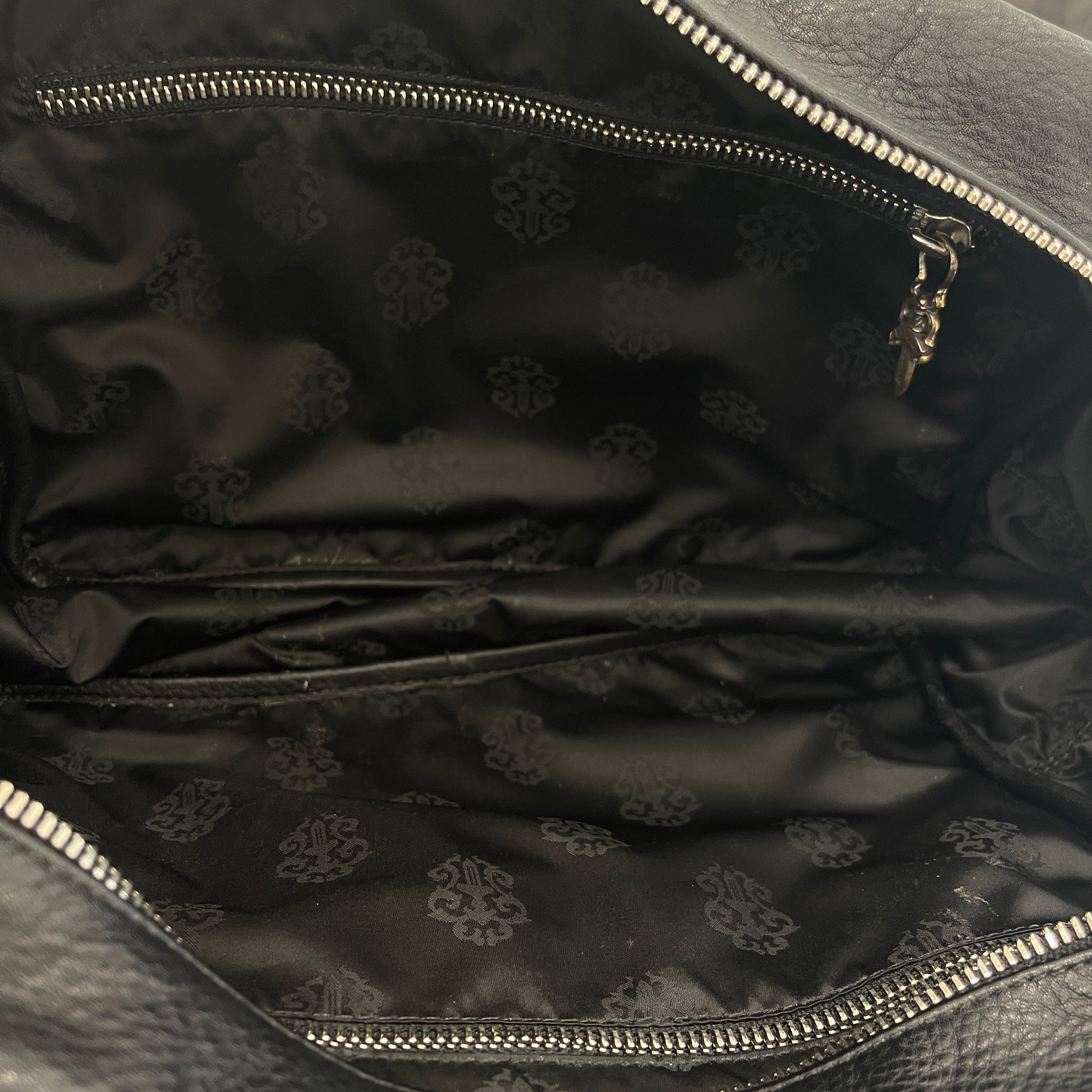 CHROME HEARTS SOCKET Cemetery Cross Leather Patch Clutch Bag クロムハーツ ソケット セメタリークロス レザーパッチ クラッチバッグ ポーチ