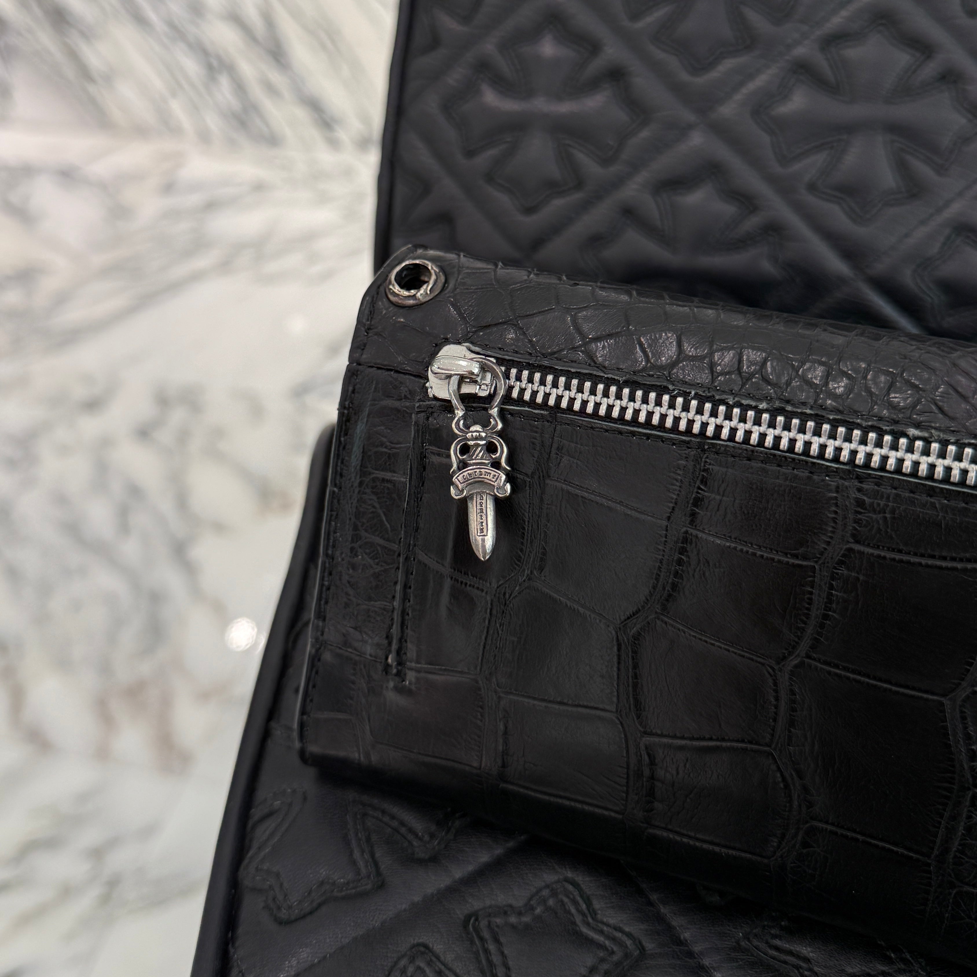 CHROME HEARTS Alligator Leather Wave Cross Ball Wallet クロムハーツ アリゲーターレザー ウェーブ クロスボール ウォレット