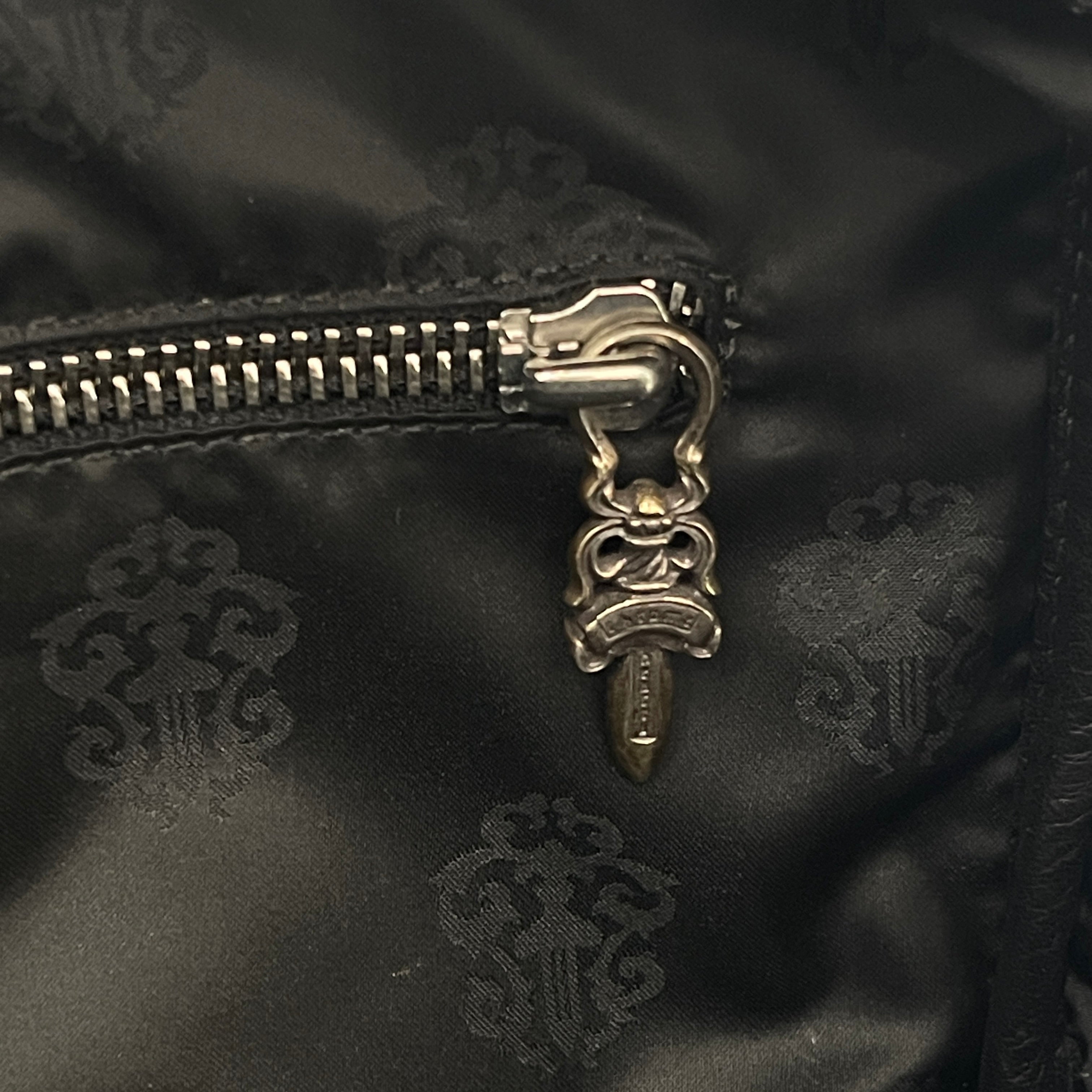 CHROME HEARTS SOCKET Cemetery Cross Leather Patch Clutch Bag クロムハーツ ソケット セメタリークロス レザーパッチ クラッチバッグ ポーチ