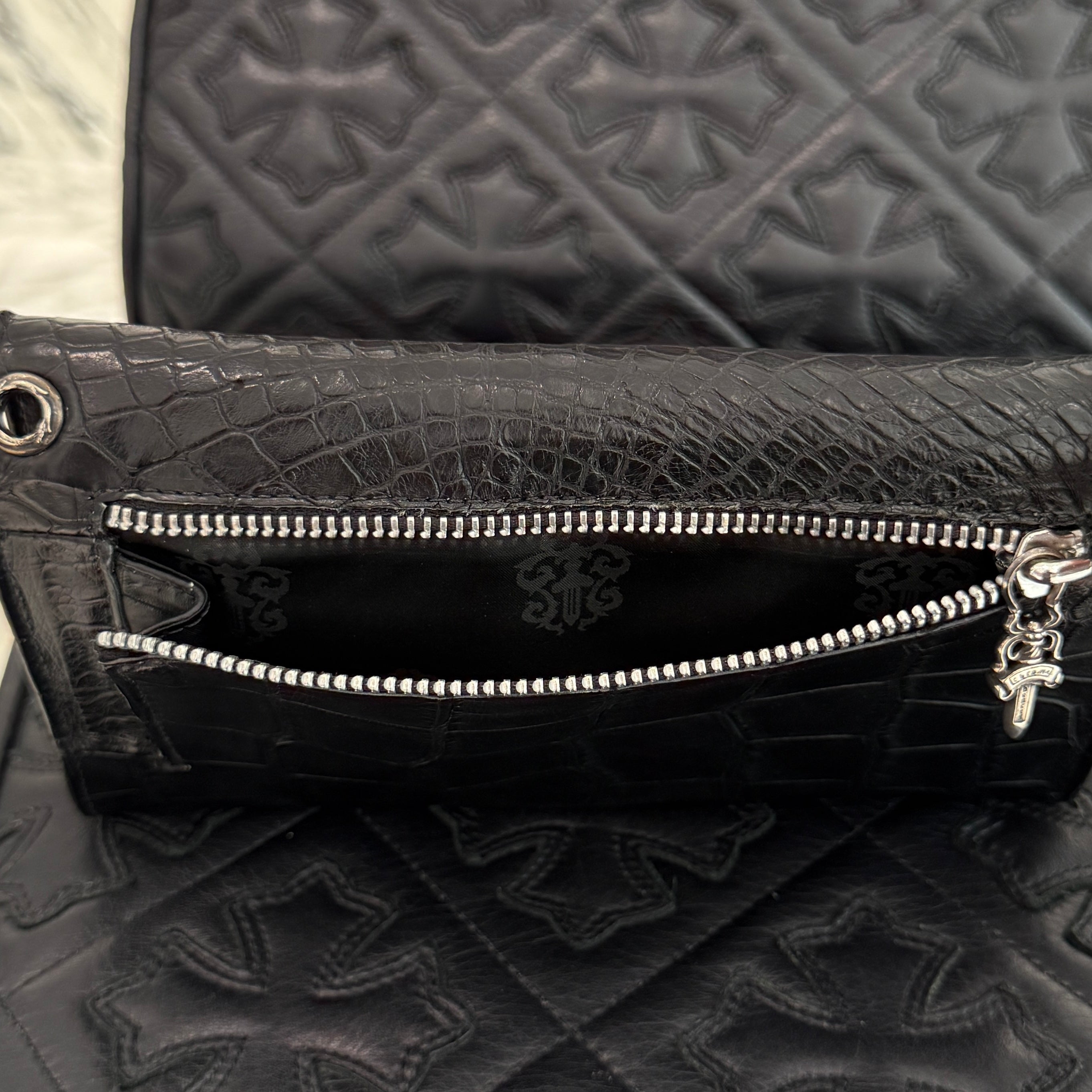 CHROME HEARTS Alligator Leather Wave Cross Ball Wallet クロムハーツ アリゲーターレザー ウェーブ クロスボール ウォレット