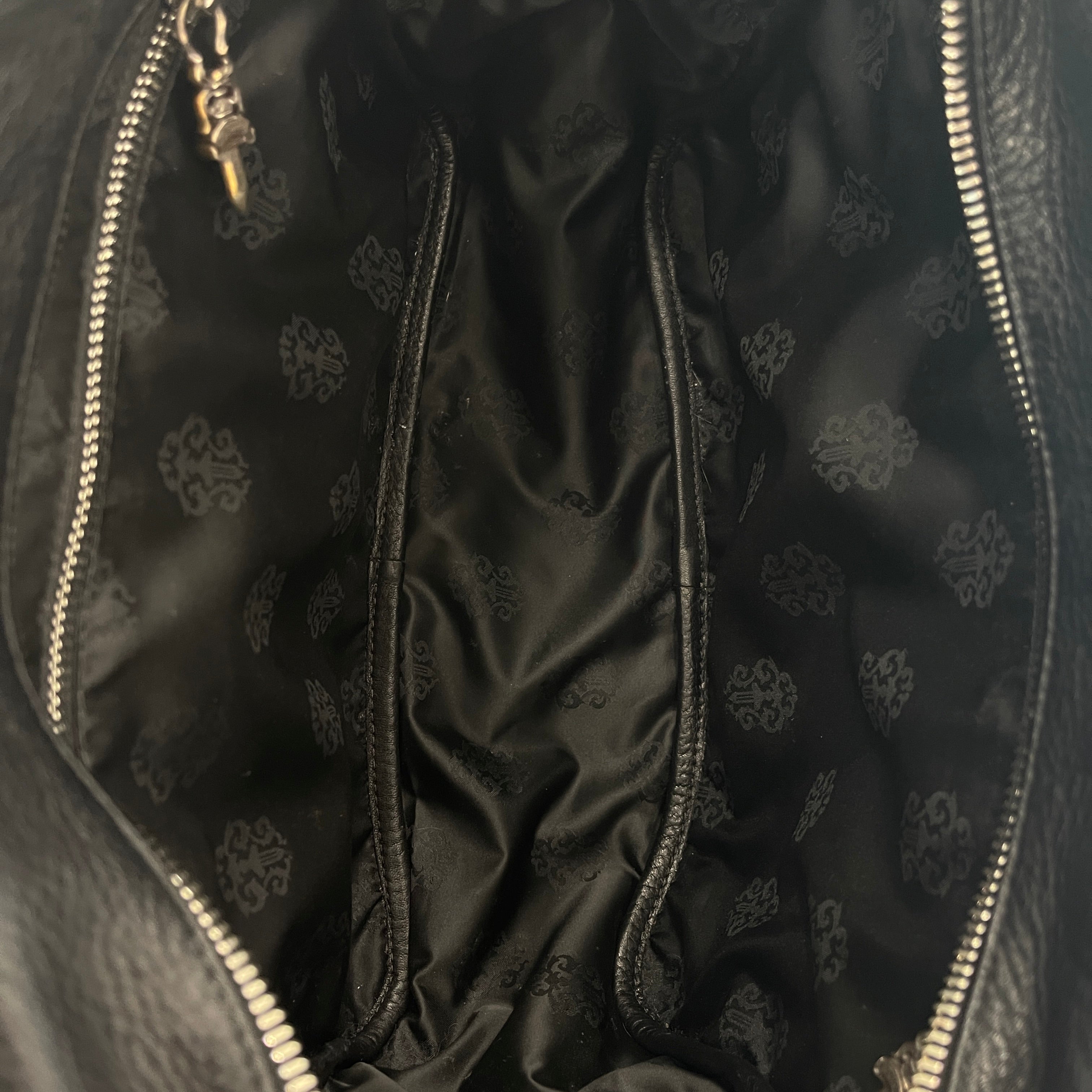 CHROME HEARTS SOCKET Cemetery Cross Leather Patch Clutch Bag クロムハーツ ソケット セメタリークロス レザーパッチ クラッチバッグ ポーチ