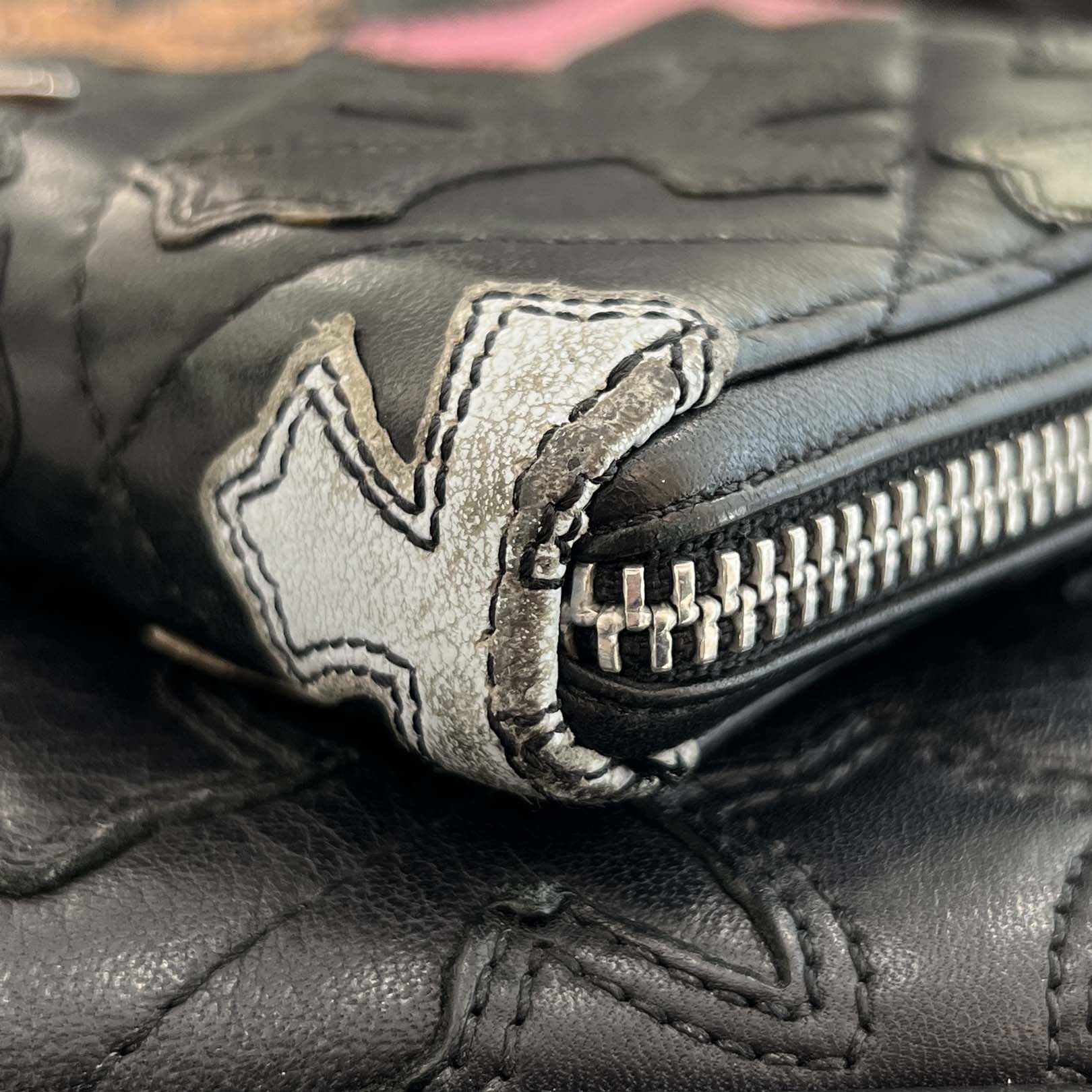 CHROME HEARTS Multi Cemetery Cross Leather Patch Quilting Wallet クロムハーツ マルチ セメタリークロス レザーパッチ キルティング ウォレット