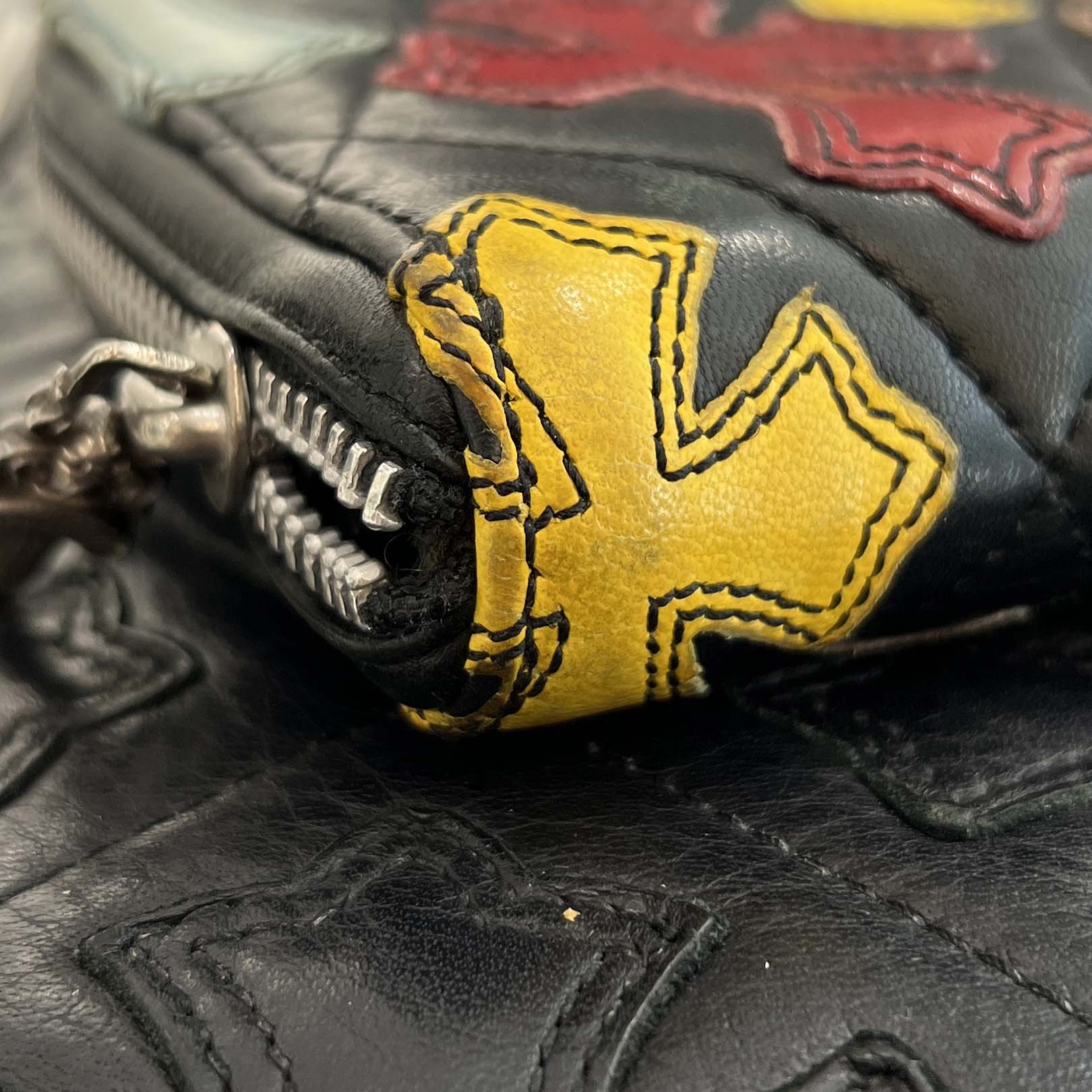 CHROME HEARTS Multi Cemetery Cross Leather Patch Quilting Wallet クロムハーツ マルチ セメタリークロス レザーパッチ キルティング ウォレット