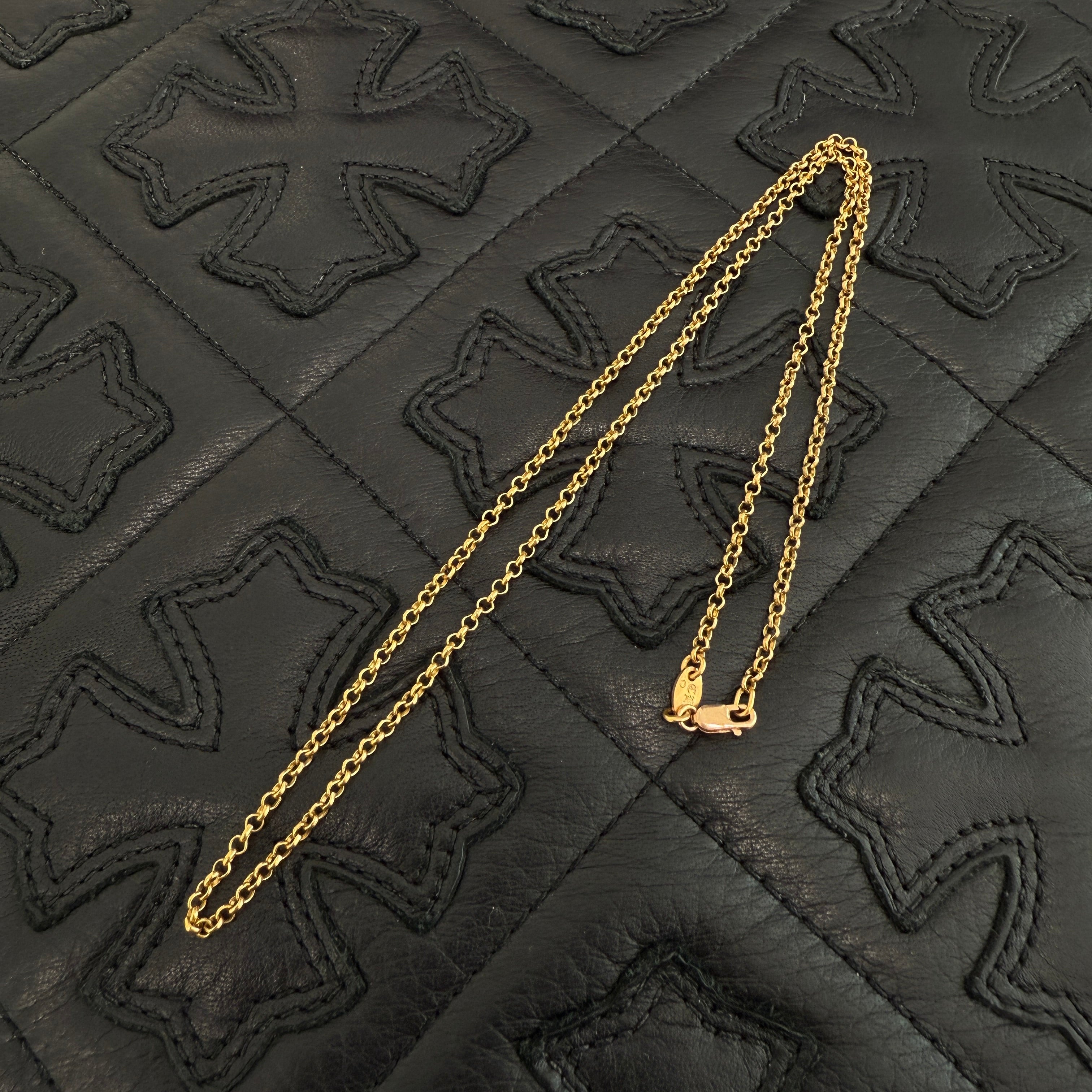 CHROME HEARTS 22K Roll Chain Necklace Size 20 Inch クロムハーツ 22K ロールチェーン ネックレス サイズ20インチ
