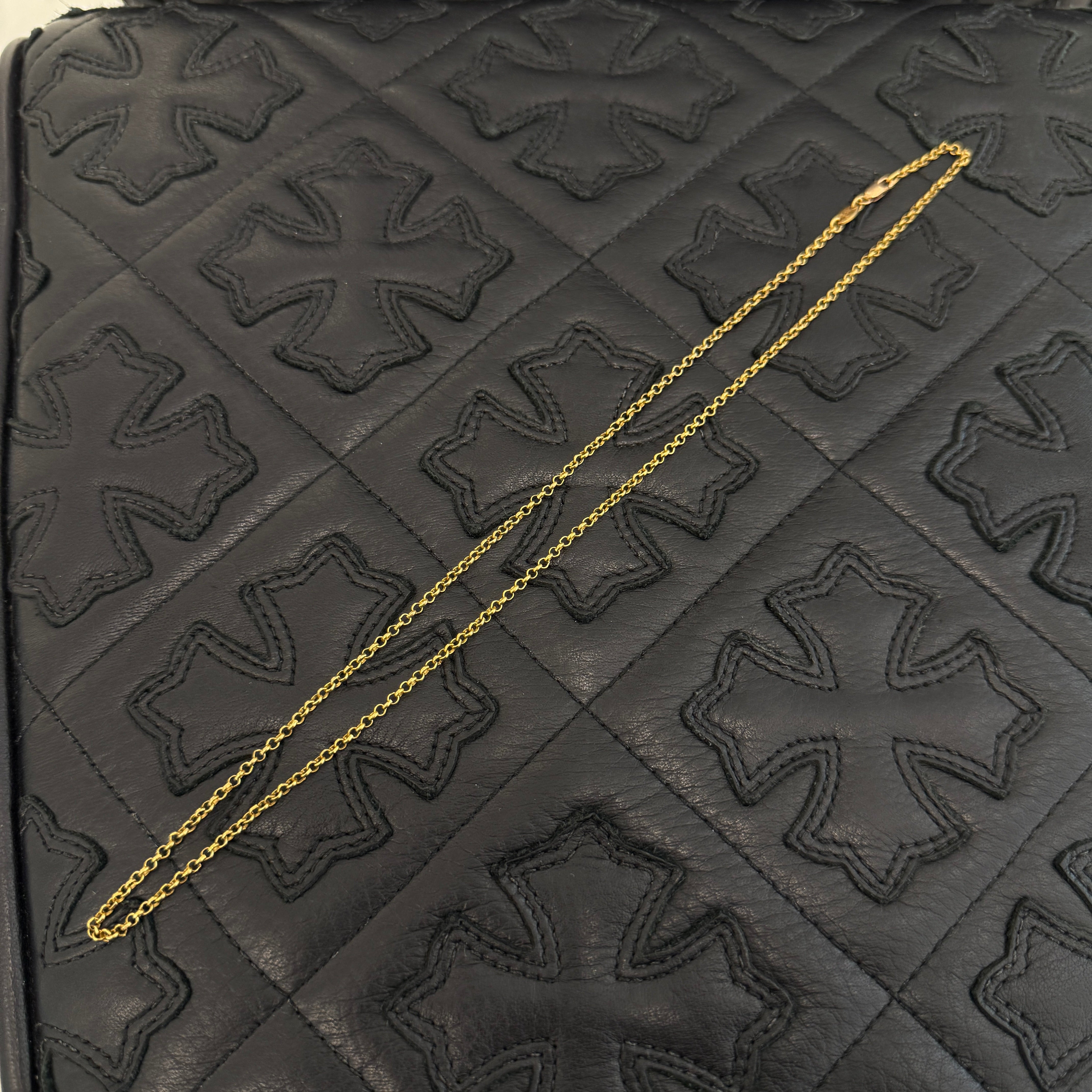 CHROME HEARTS 22K Roll Chain Necklace Size 20 Inch クロムハーツ 22K ロールチェーン ネックレス サイズ20インチ