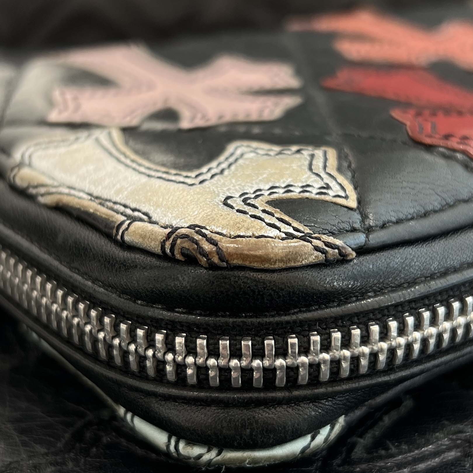 CHROME HEARTS Multi Cemetery Cross Leather Patch Quilting Wallet クロムハーツ マルチ セメタリークロス レザーパッチ キルティング ウォレット