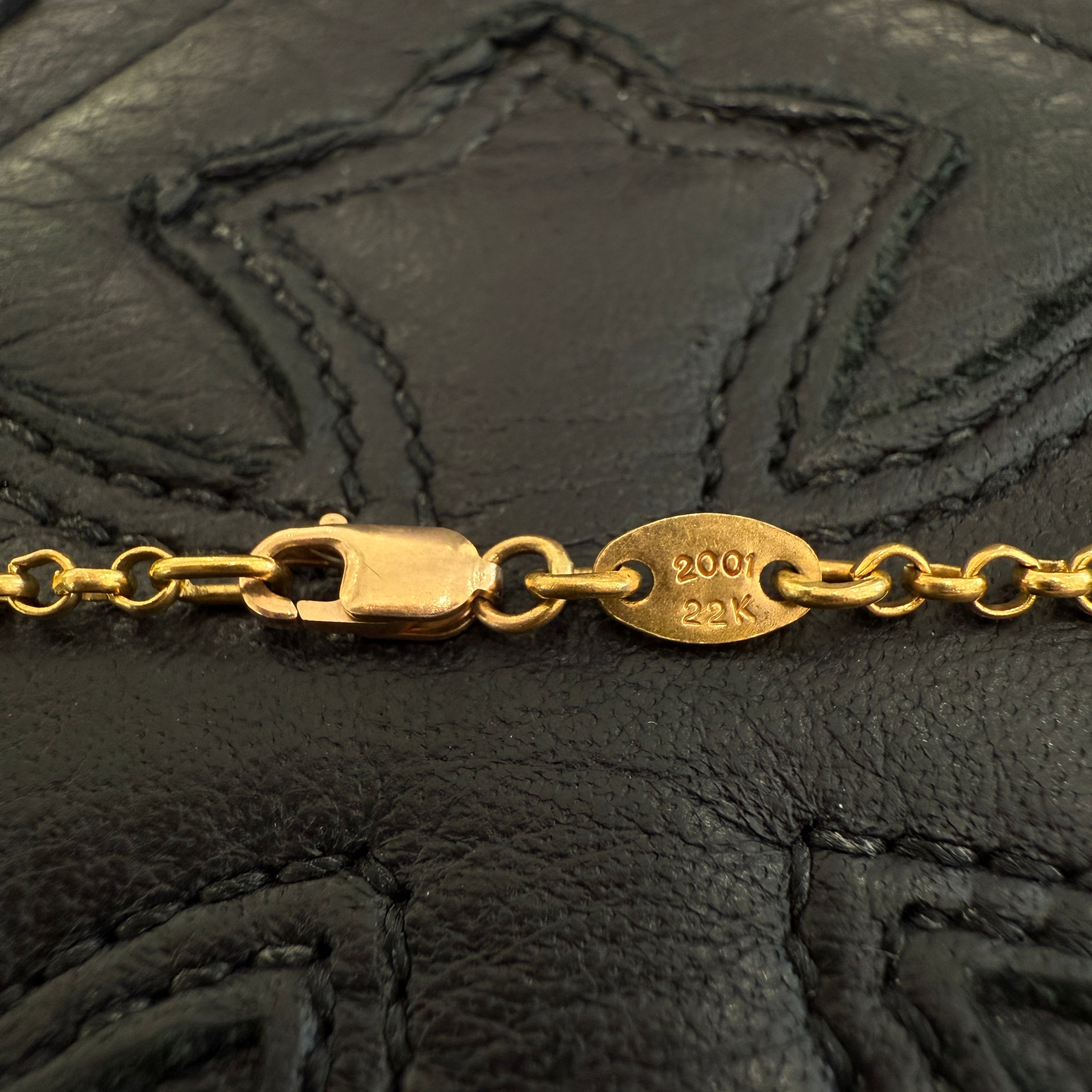 CHROME HEARTS 22K Roll Chain Necklace Size 20 Inch クロムハーツ 22K ロールチェーン ネックレス サイズ20インチ