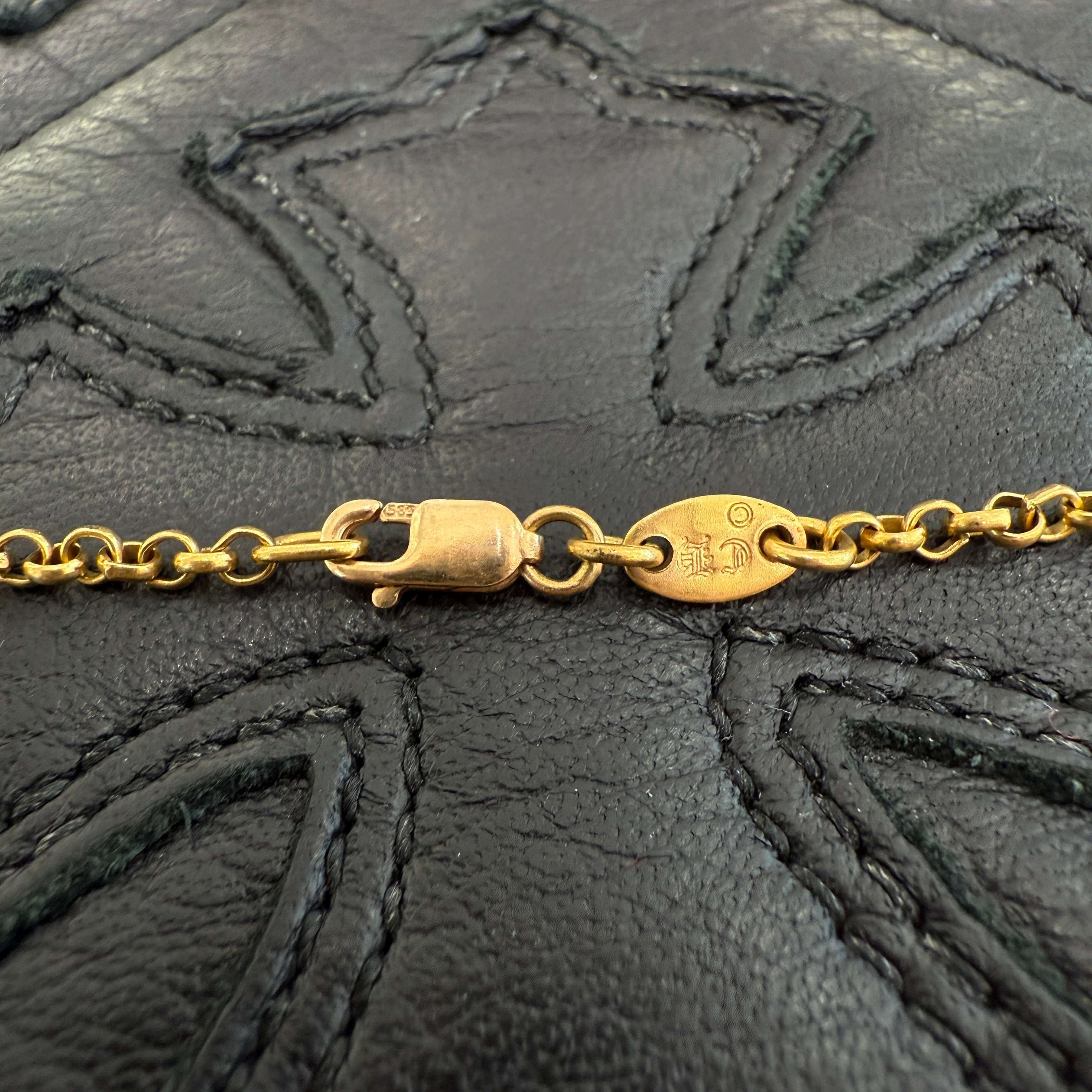 CHROME HEARTS 22K Roll Chain Necklace Size 20 Inch クロムハーツ 22K ロールチェーン ネックレス サイズ20インチ