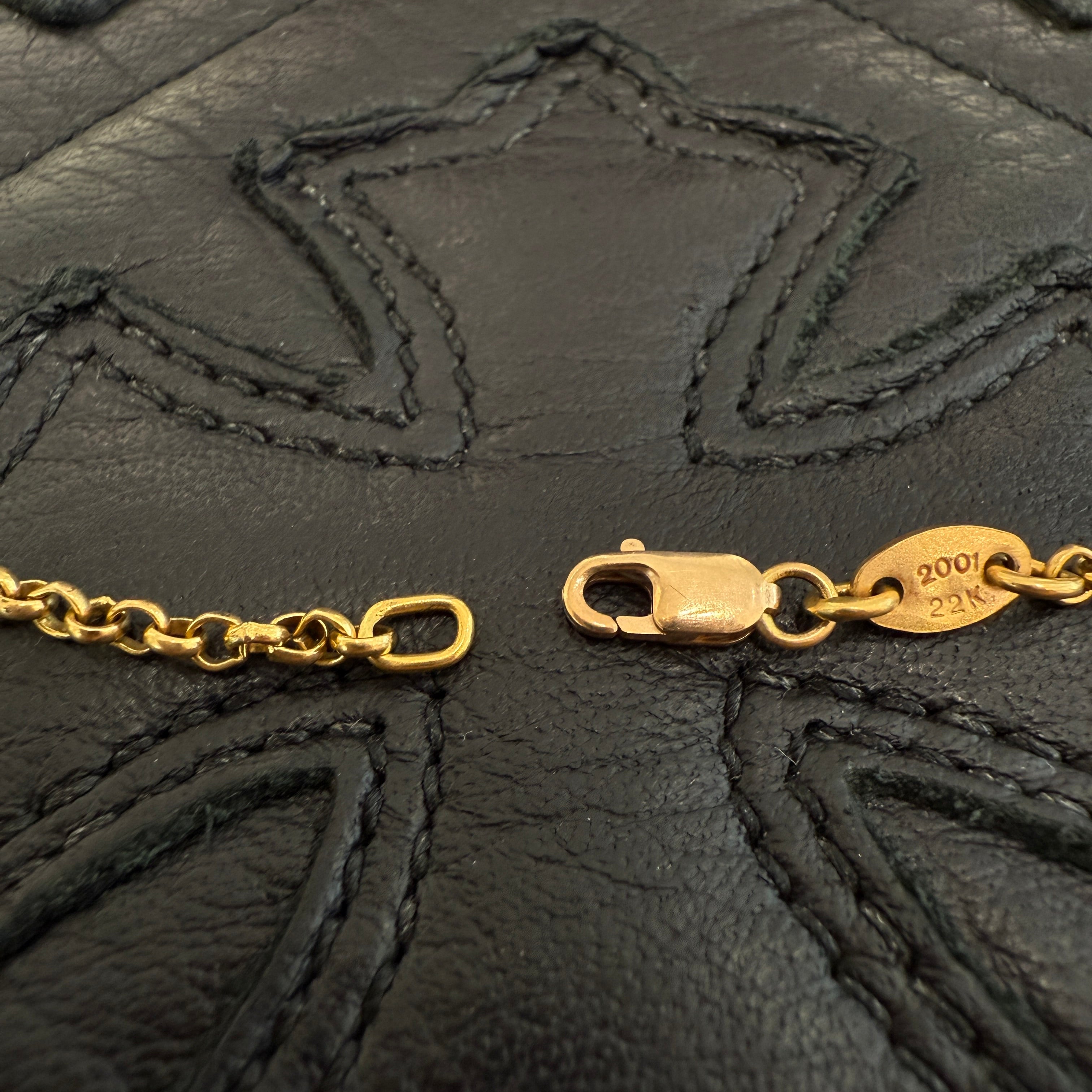 CHROME HEARTS 22K Roll Chain Necklace Size 20 Inch クロムハーツ 22K ロールチェーン ネックレス サイズ20インチ