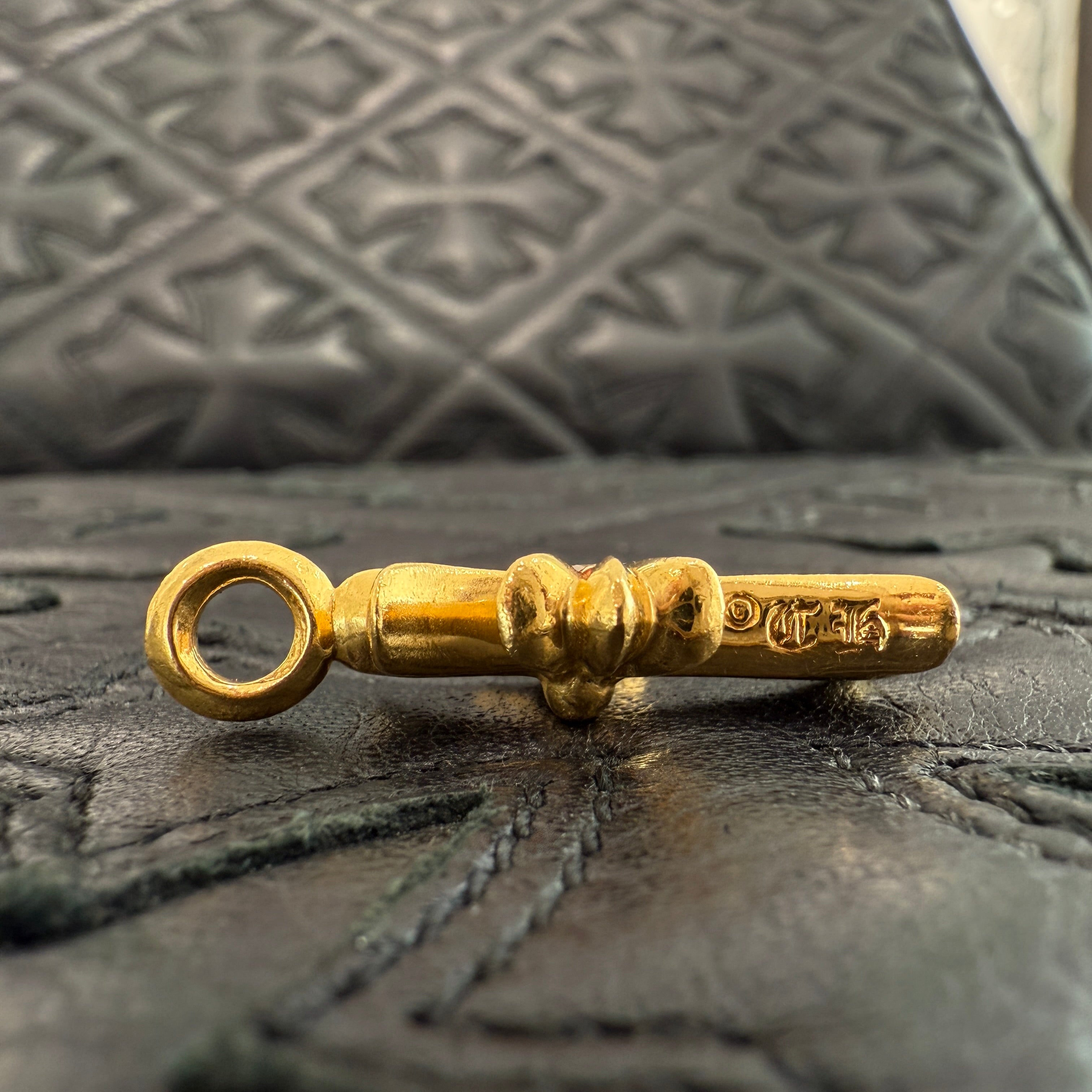 CHROME HEARTS 22K Tiny Fat Cross Pave Diamond Pendant Top クロムハーツ 22K タイニーファット クロス パヴェダイヤモンド ペンダントトップ