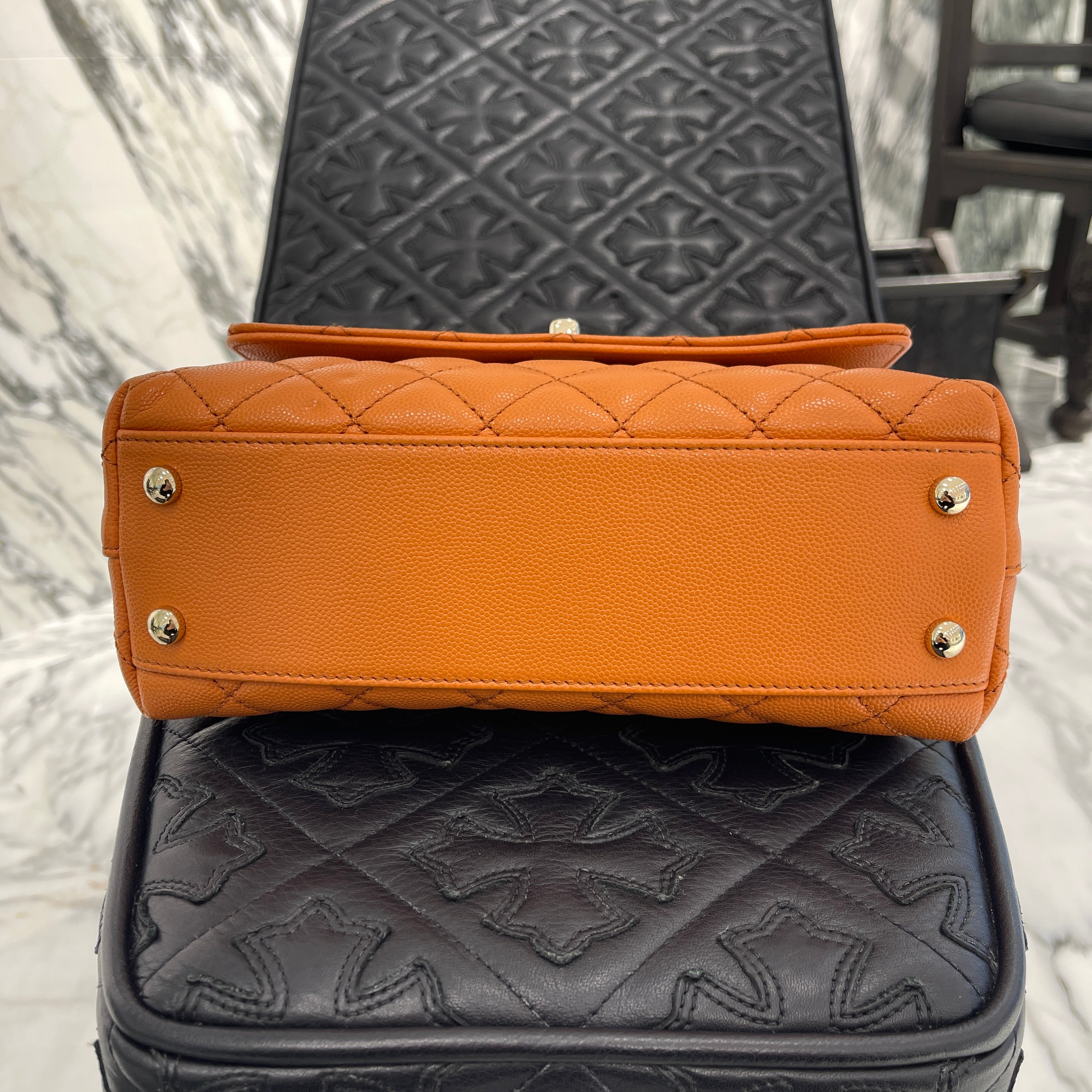 CHANEL Matelasse Coco Mark Coco Handle Caviar Skin Shoulder Tote Bag "Lizard" A92990 シャネル マトラッセ ココマーク ココハンドル キャビアスキン ショルダー トートバッグ "リザード"