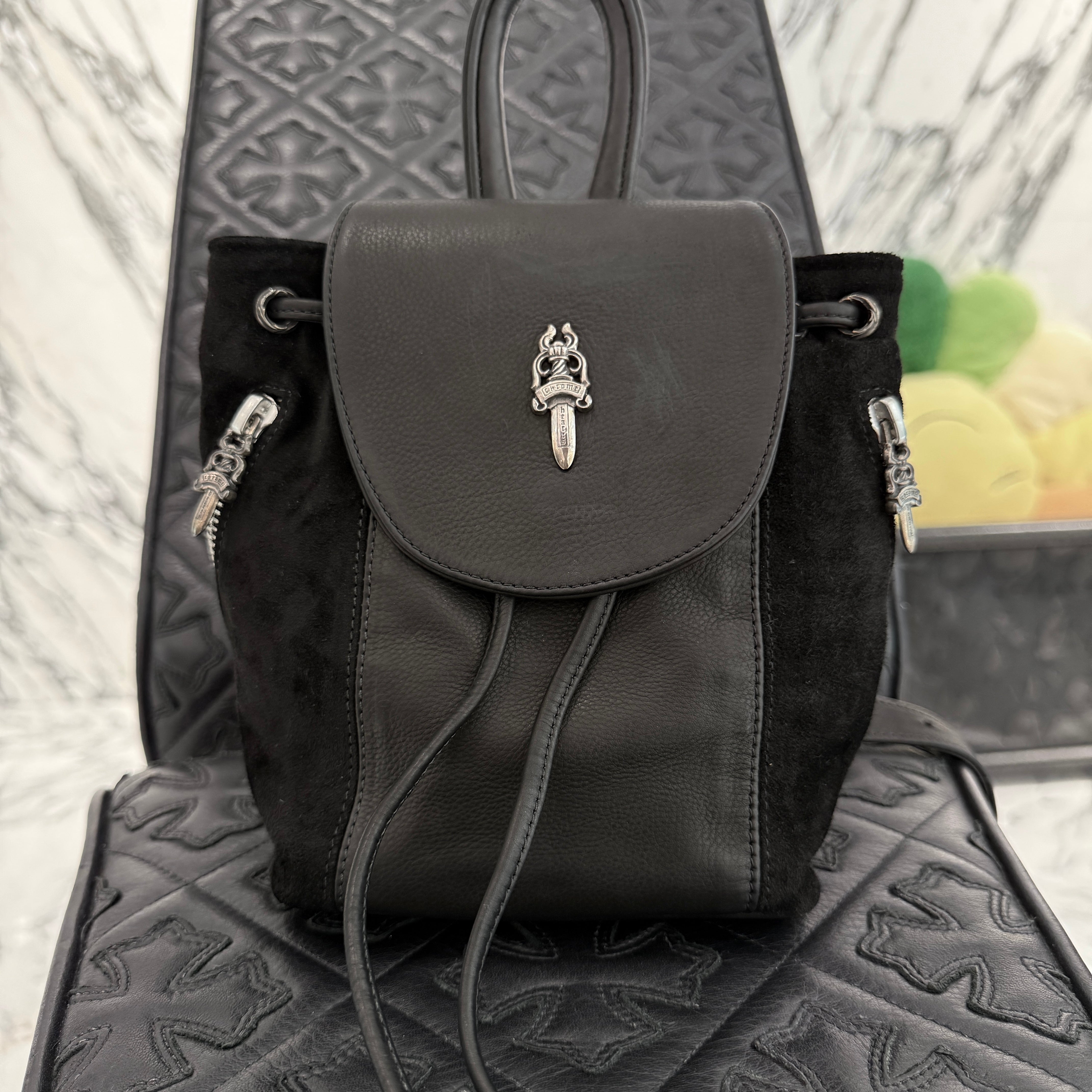 CHROME HEARTS IGGY MINI Leather Back Pack クロムハーツ イギー ミニ レザーバックパック