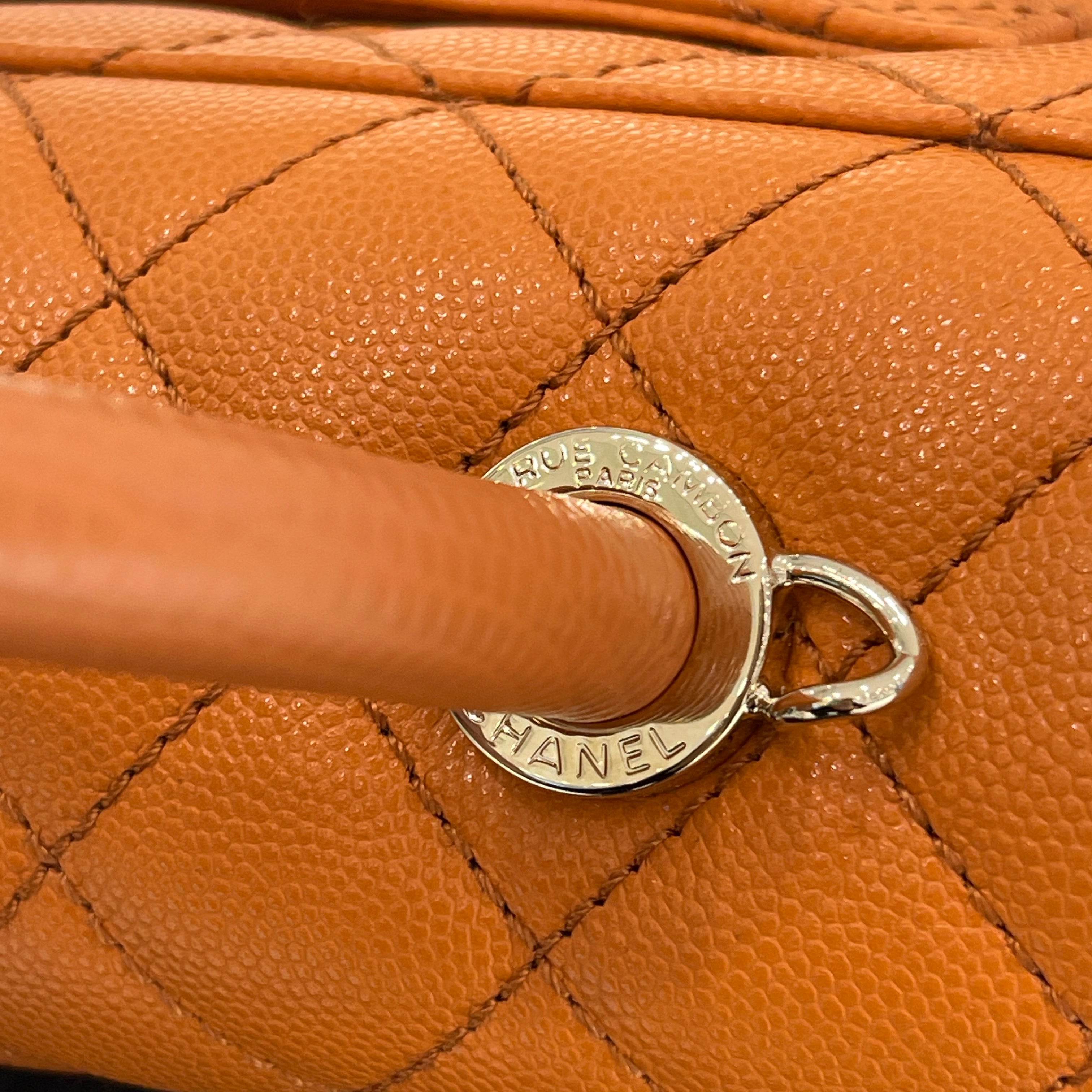 CHANEL Matelasse Coco Mark Coco Handle Caviar Skin Shoulder Tote