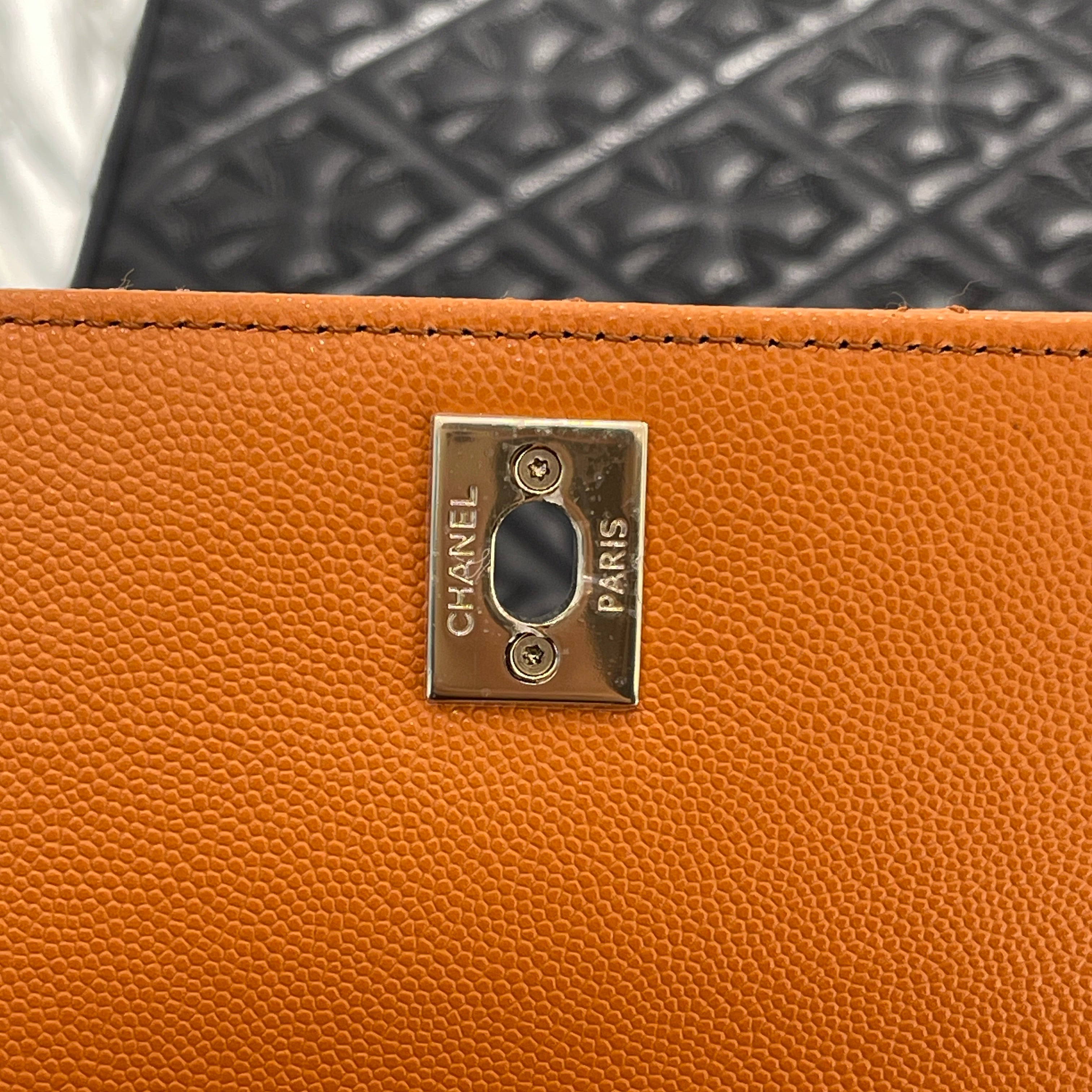 CHANEL Matelasse Coco Mark Coco Handle Caviar Skin Shoulder Tote