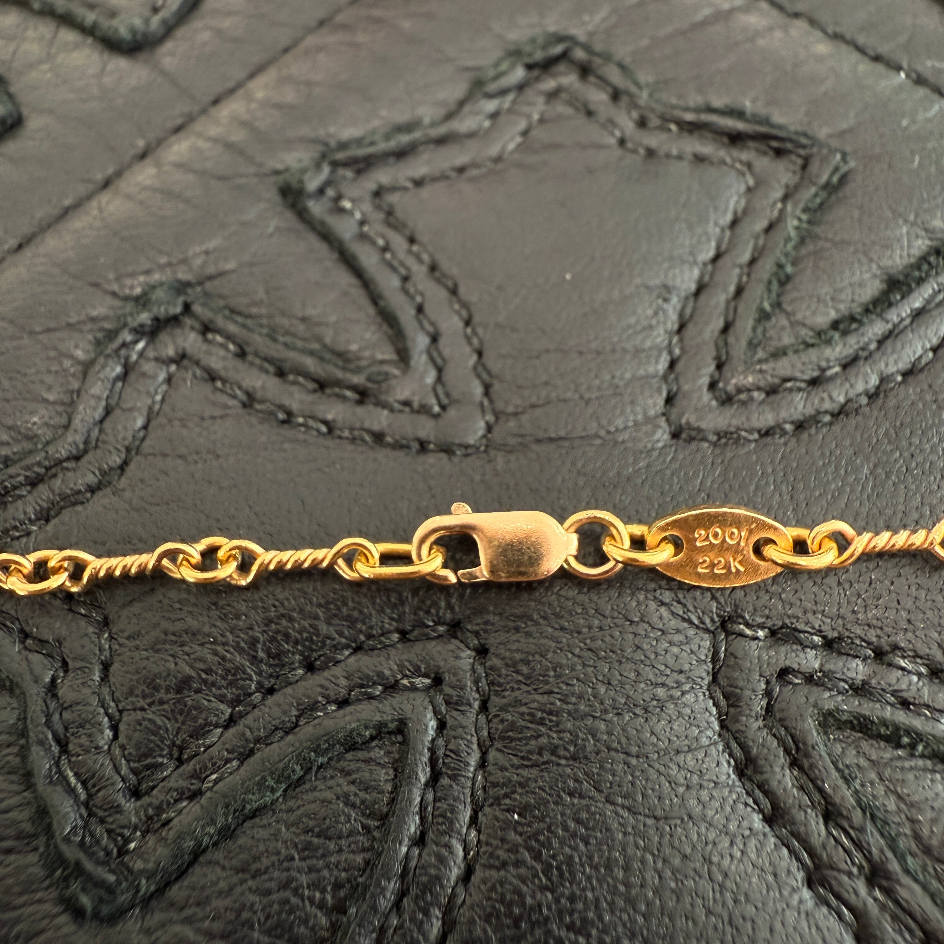 CHROME HEARTS 22K Twist Chain Necklace Size 18 Inch クロムハーツ 22K ツイストチェーン ネックレス サイズ18インチ