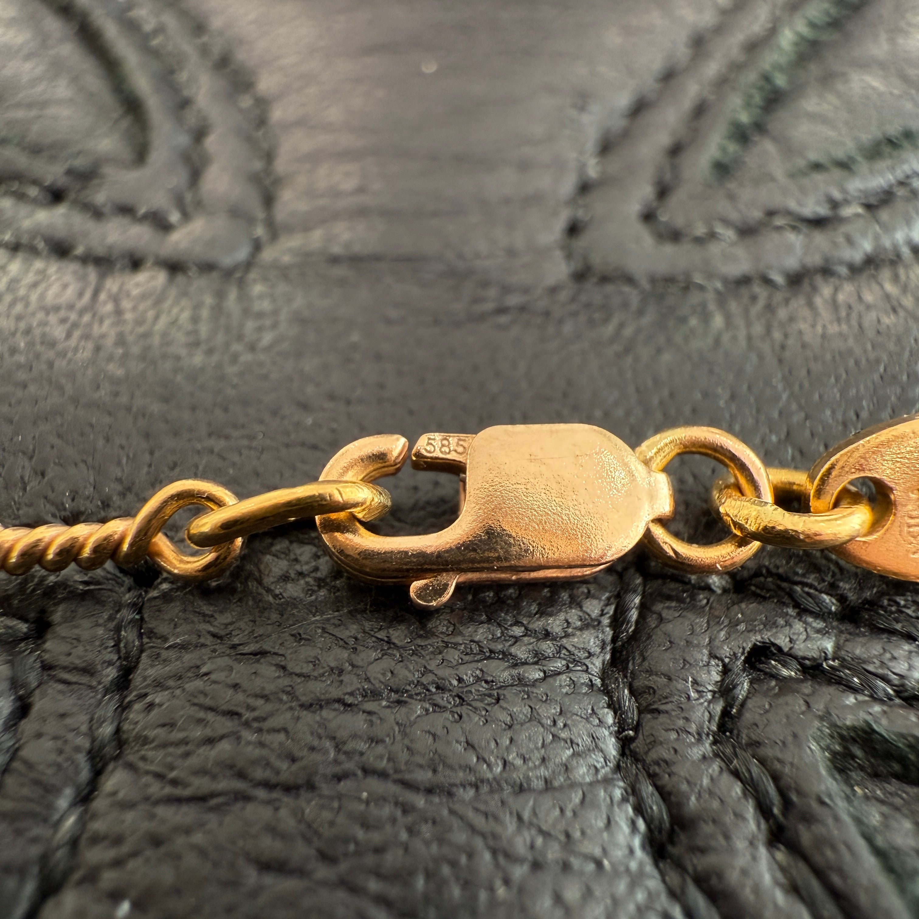 CHROME HEARTS 22K Twist Chain Necklace Size 18 Inch クロムハーツ 22K ツイストチェーン ネックレス サイズ18インチ