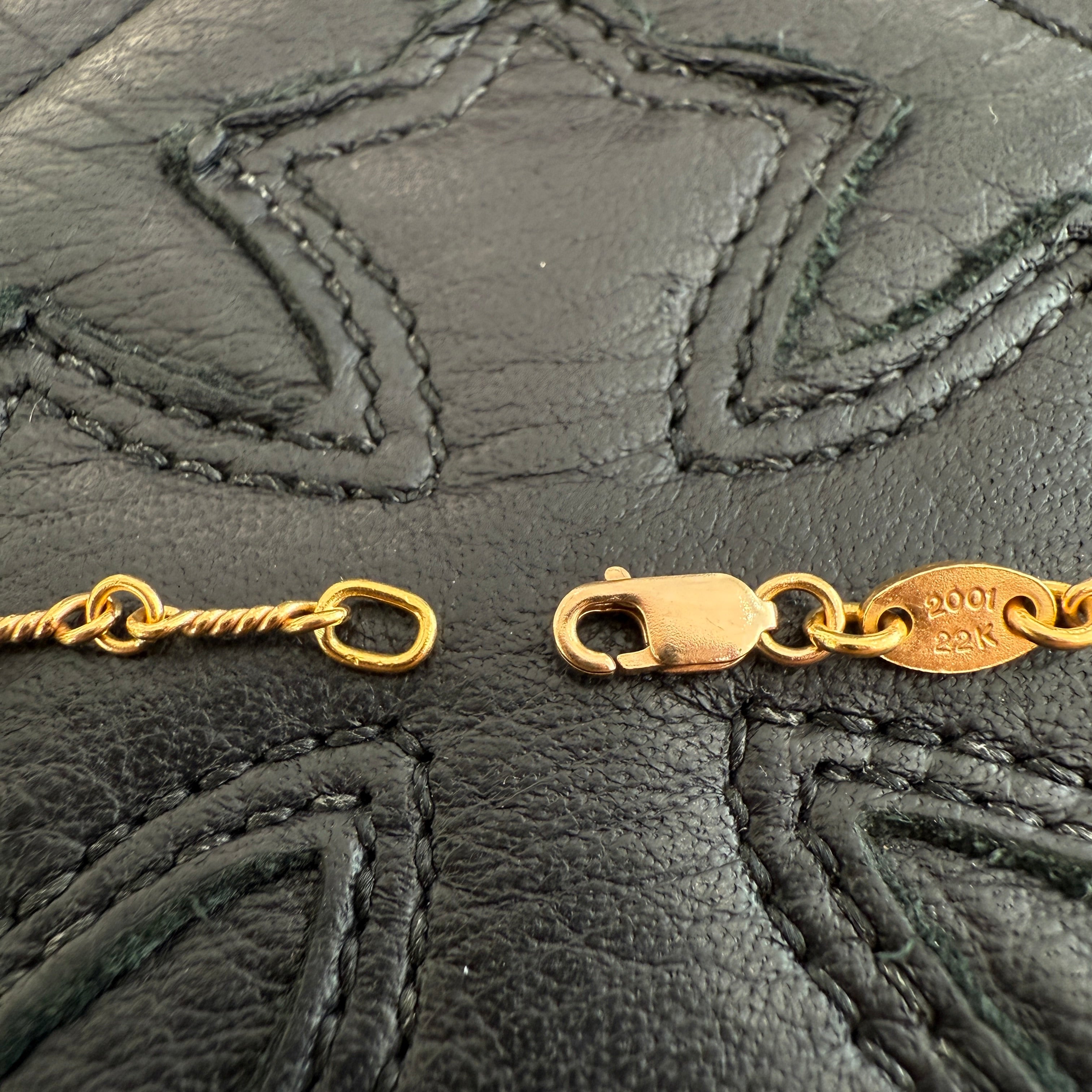 CHROME HEARTS 22K Twist Chain Necklace Size 18 Inch クロムハーツ 22K ツイストチェーン ネックレス サイズ18インチ