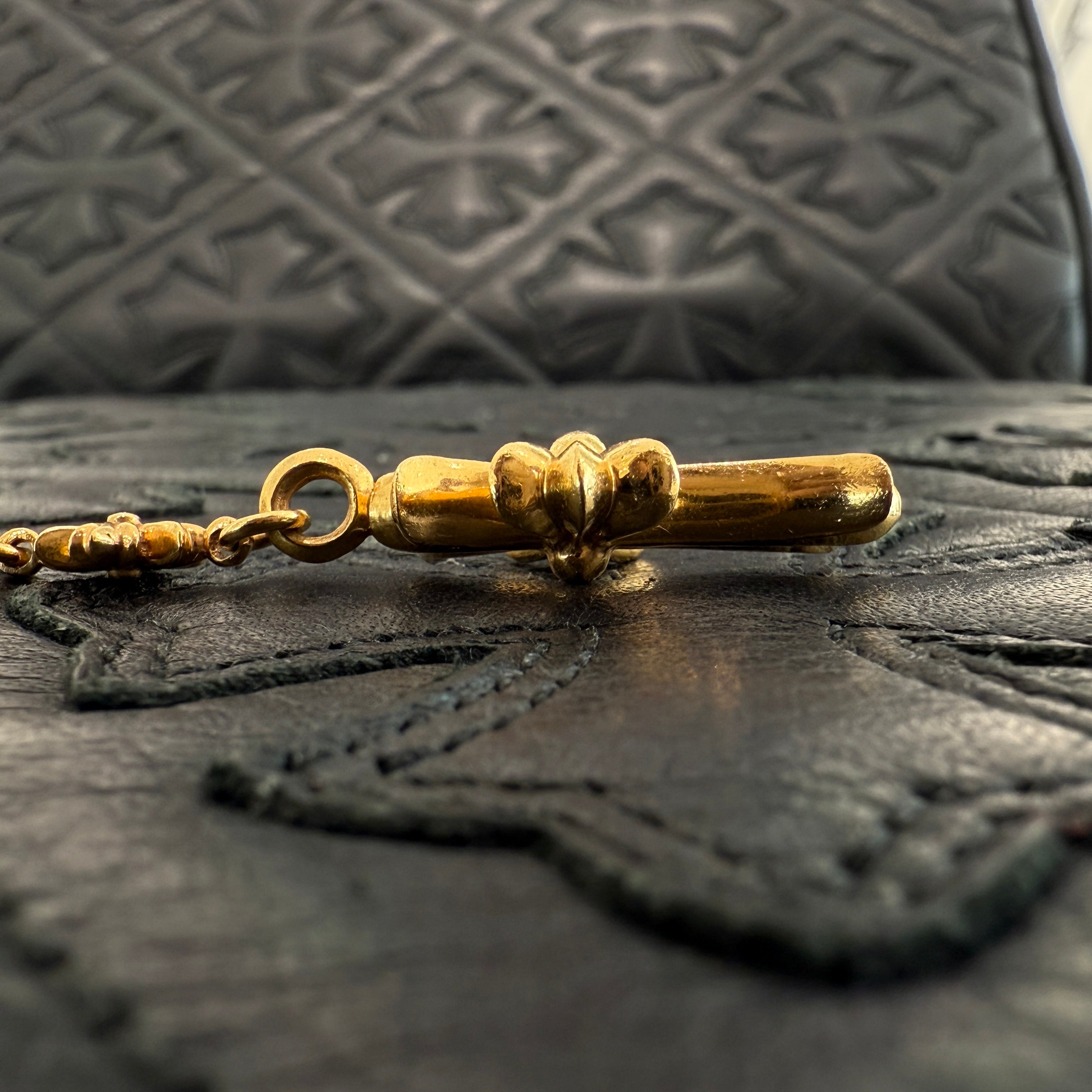 CHROME HEARTS 22K ROSARIO Necklace Size 24 Inch クロムハーツ 22K ロザリオ ネックレス サイズ24インチ