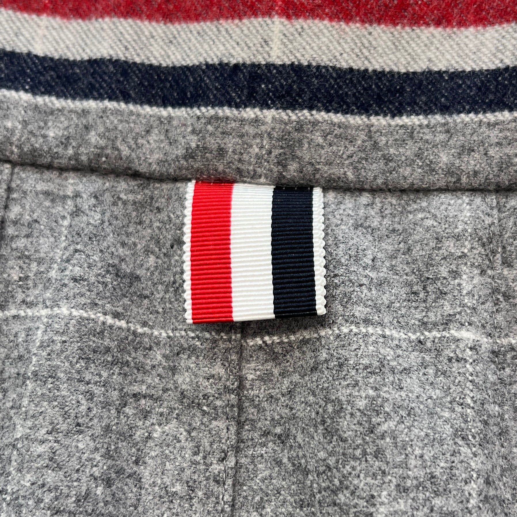 THOM BROWNE 4Bar Checkered Pleated High-Low Skirt FGC402A-F0039-035 Size 38 トムブラウン 4バー チェック柄 プリーツ ハイロースカート サイズ38