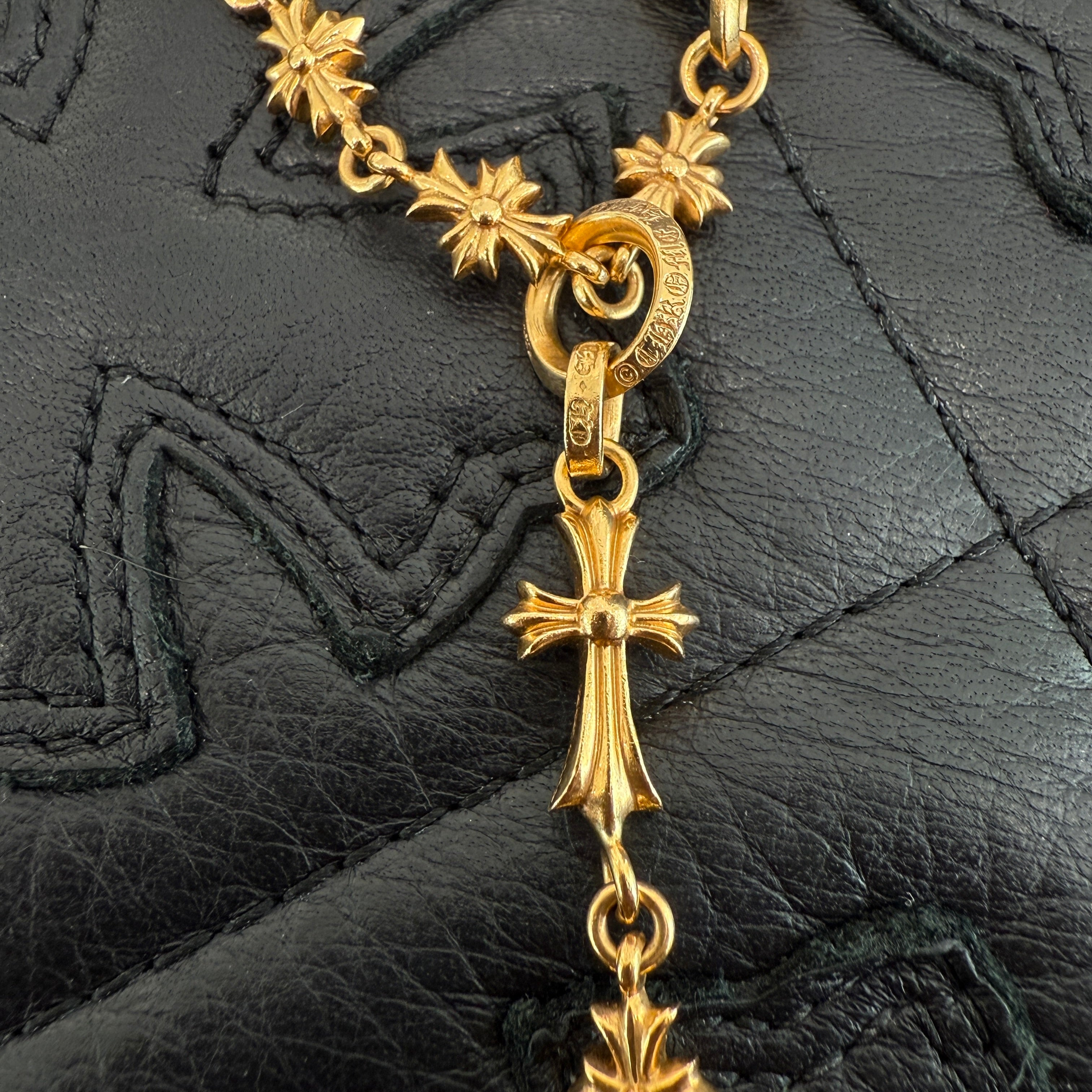 CHROME HEARTS 22K ROSARIO Necklace Size 24 Inch クロムハーツ 22K ロザリオ ネックレス サイズ24インチ