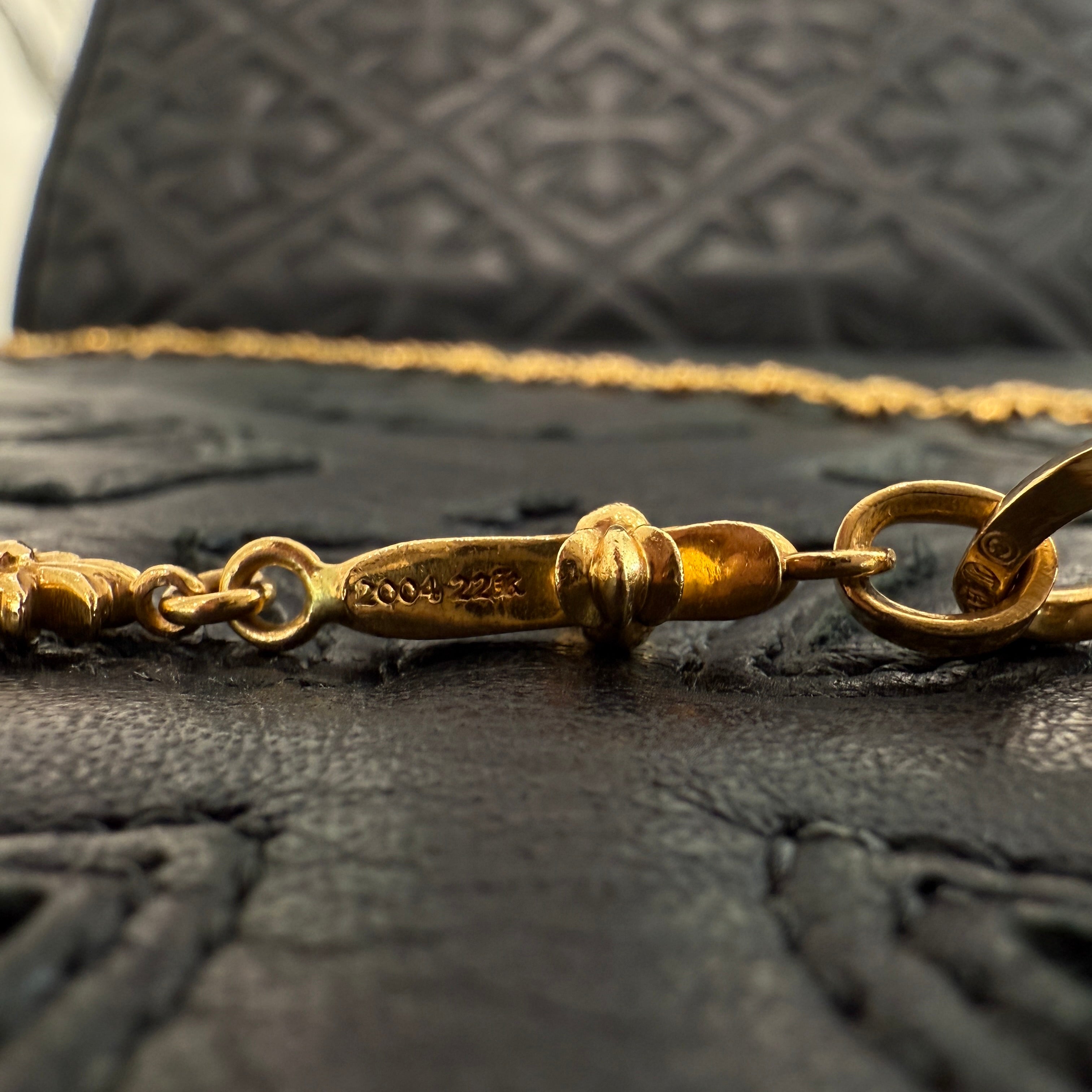 CHROME HEARTS 22K ROSARIO Necklace Size 24 Inch クロムハーツ 22K ロザリオ ネックレス サイズ24インチ