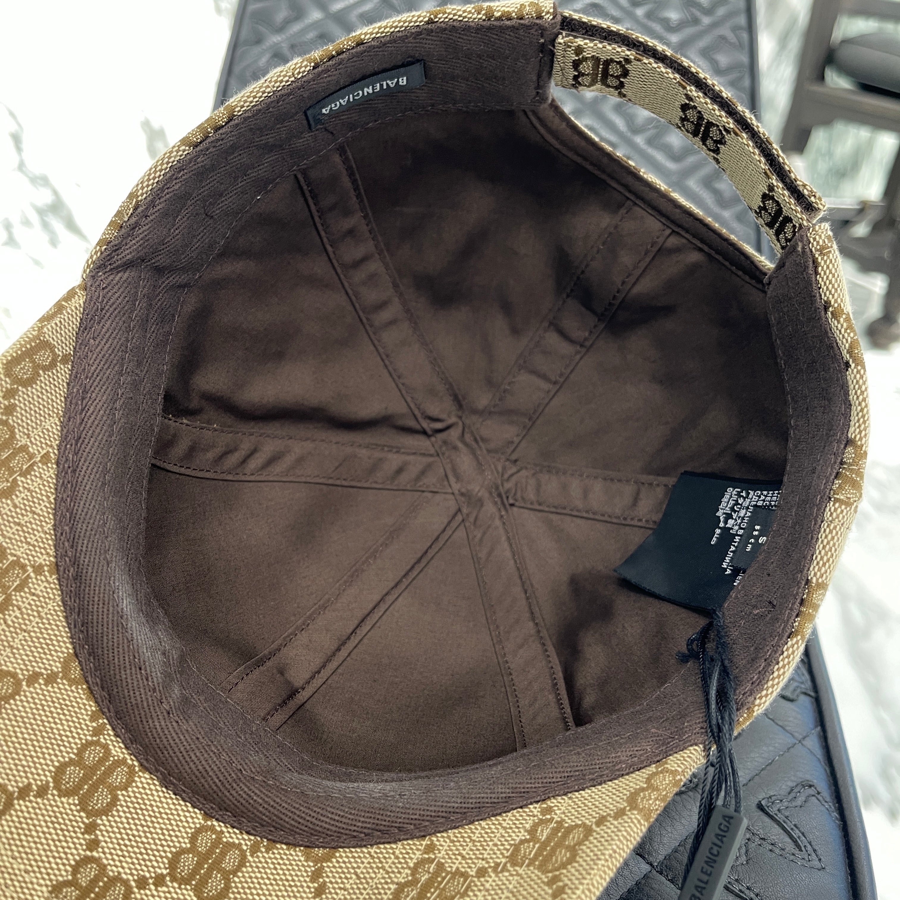 BALENCIAGA × GUCCI 2022SS Hacker Project Original GG Web Canvas Baseball Cap 680717 4B3B7 Size S（55cm） バレンシアガ × グッチ ハッカープロジェクト オリジナルGG ウェブキャンバス ベースボールキャップ サイズS（55cm）