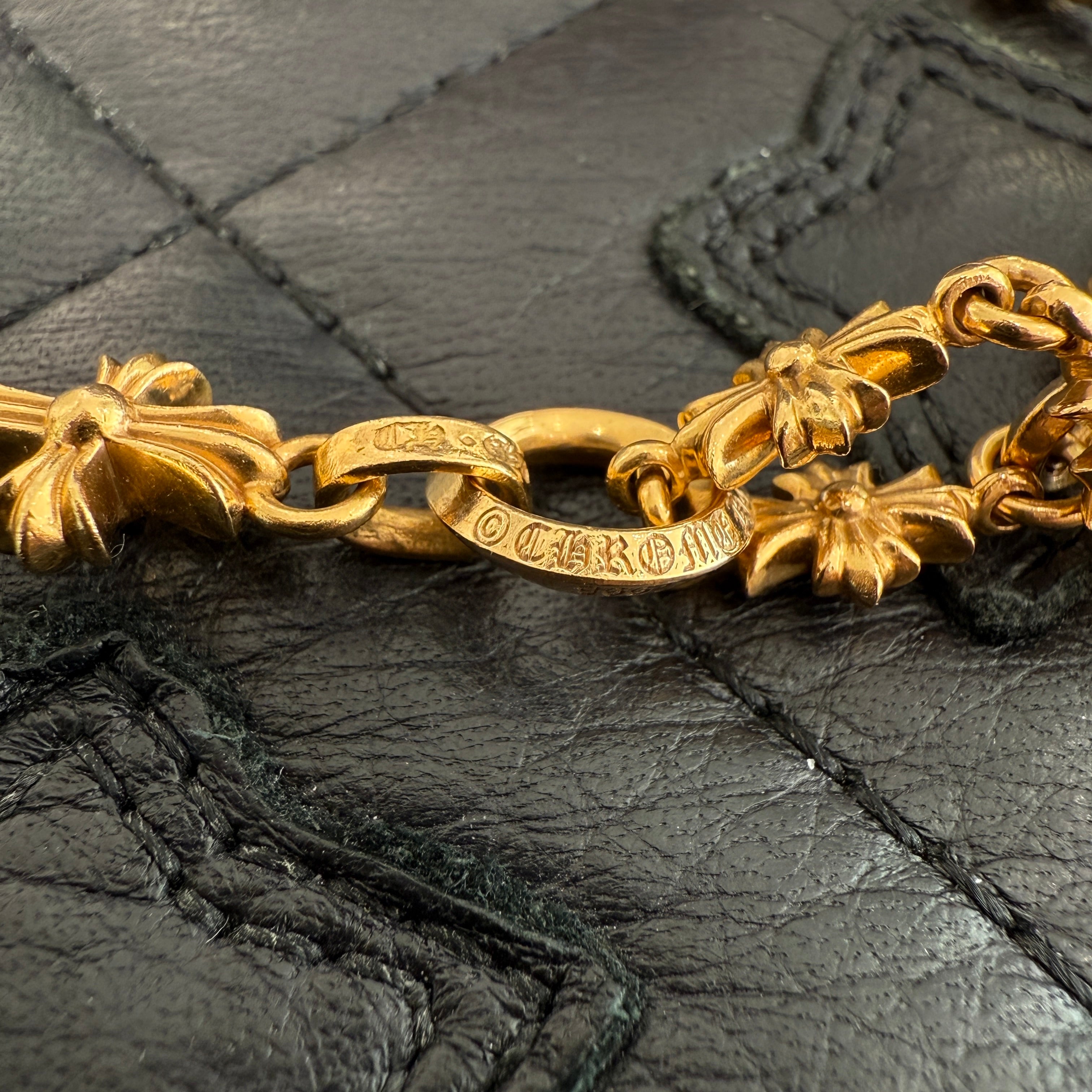 CHROME HEARTS 22K ROSARIO Necklace Size 24 Inch クロムハーツ 22K ロザリオ ネックレス サイズ24インチ