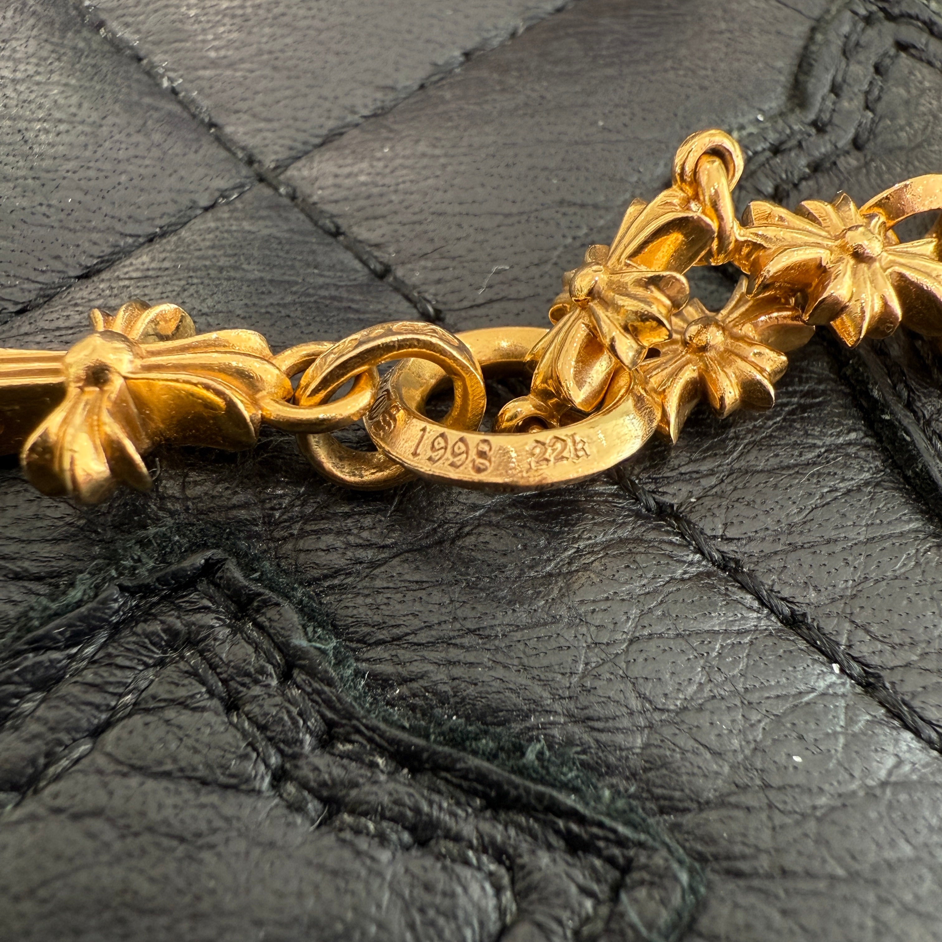 CHROME HEARTS 22K ROSARIO Necklace Size 24 Inch クロムハーツ 22K ロザリオ ネックレス サイズ24インチ