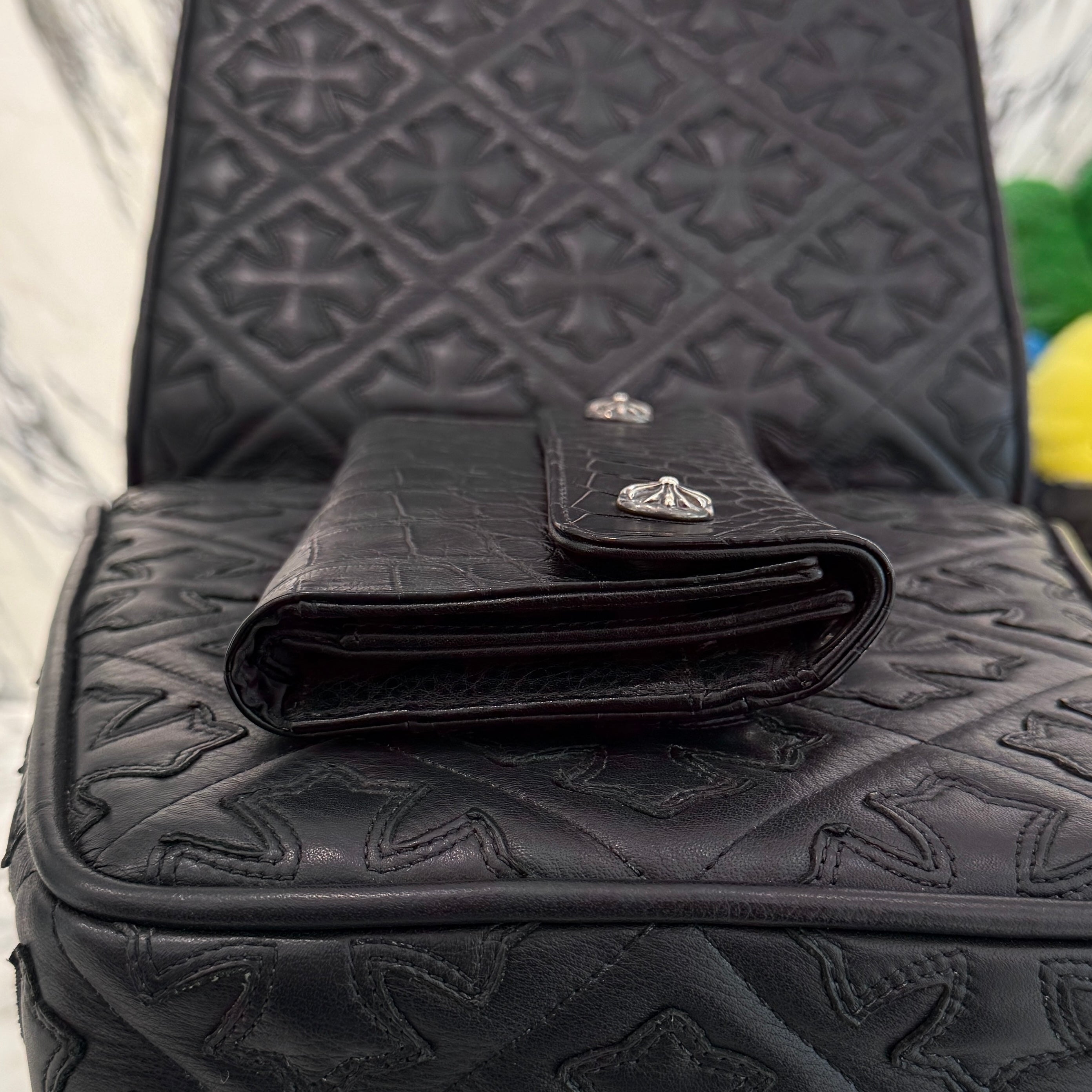 CHROME HEARTS Alligator Leather Wave Cross Ball Wallet クロムハーツ アリゲーターレザー ウェーブ クロスボール ウォレット