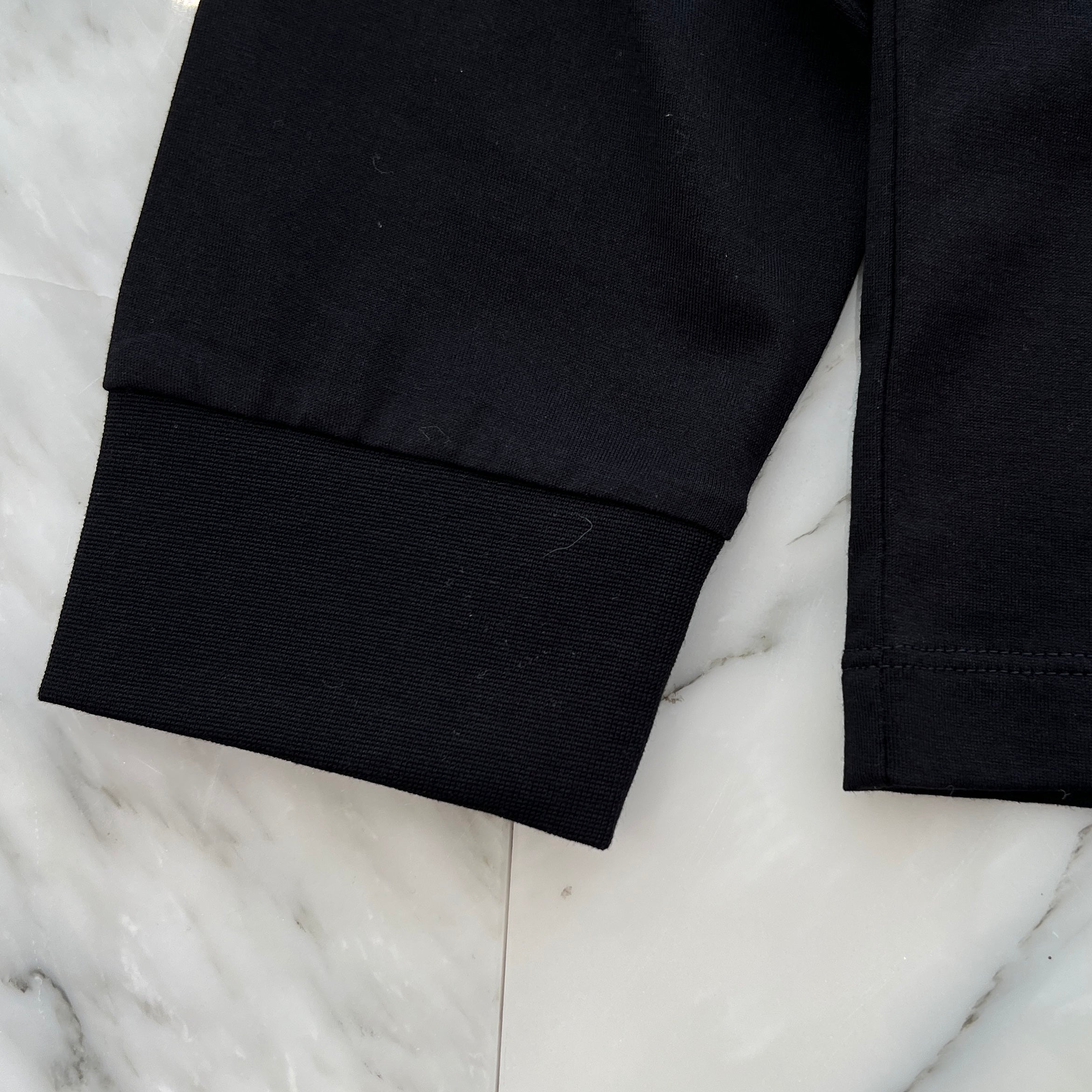 BURBERRY Jalad Check Neck Long Sleeve Tee 8091045 Size M