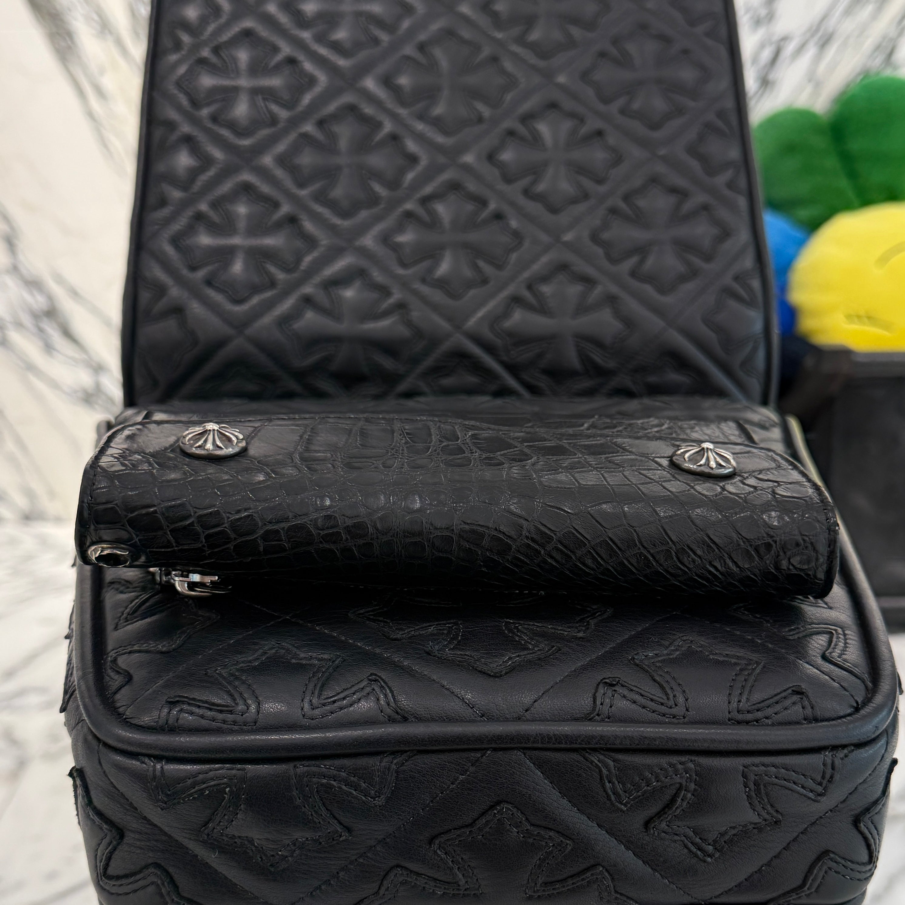 CHROME HEARTS Alligator Leather Wave Cross Ball Wallet クロムハーツ アリゲーターレザー ウェーブ クロスボール ウォレット