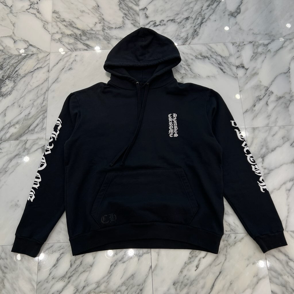CHROME HEARTS Vertical Logo Pullover Hoodie Size M クロムハーツ ヴァーティカルロゴ プルオーバーフーディー サイズM