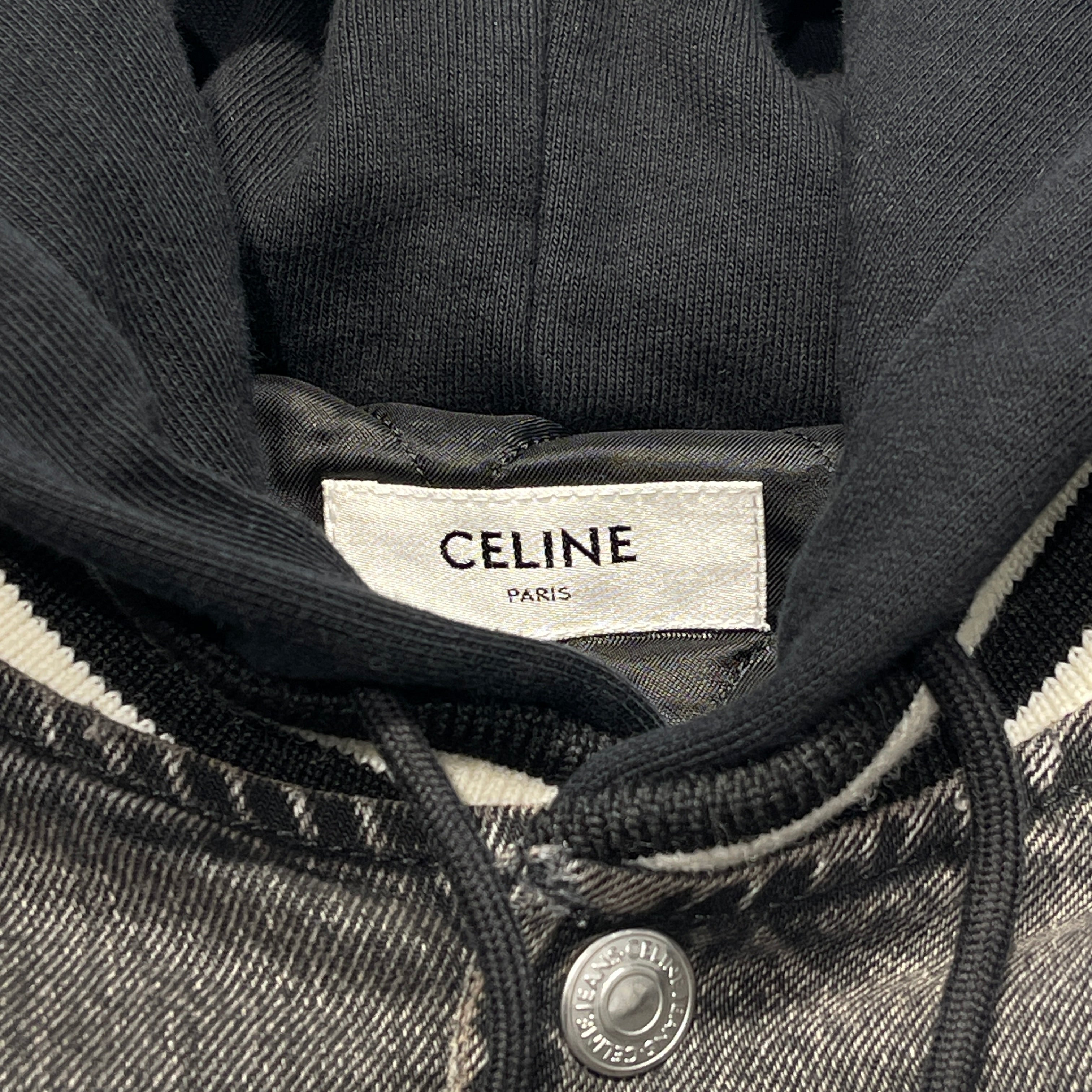 CELINE 2024AW Loose Teddy Jacket / Charcoal Wash Denim 2Q937947F38CH Size XXL セリーヌ ルーズ テディジャケット チャコールウォッシュデニム サイズXXL