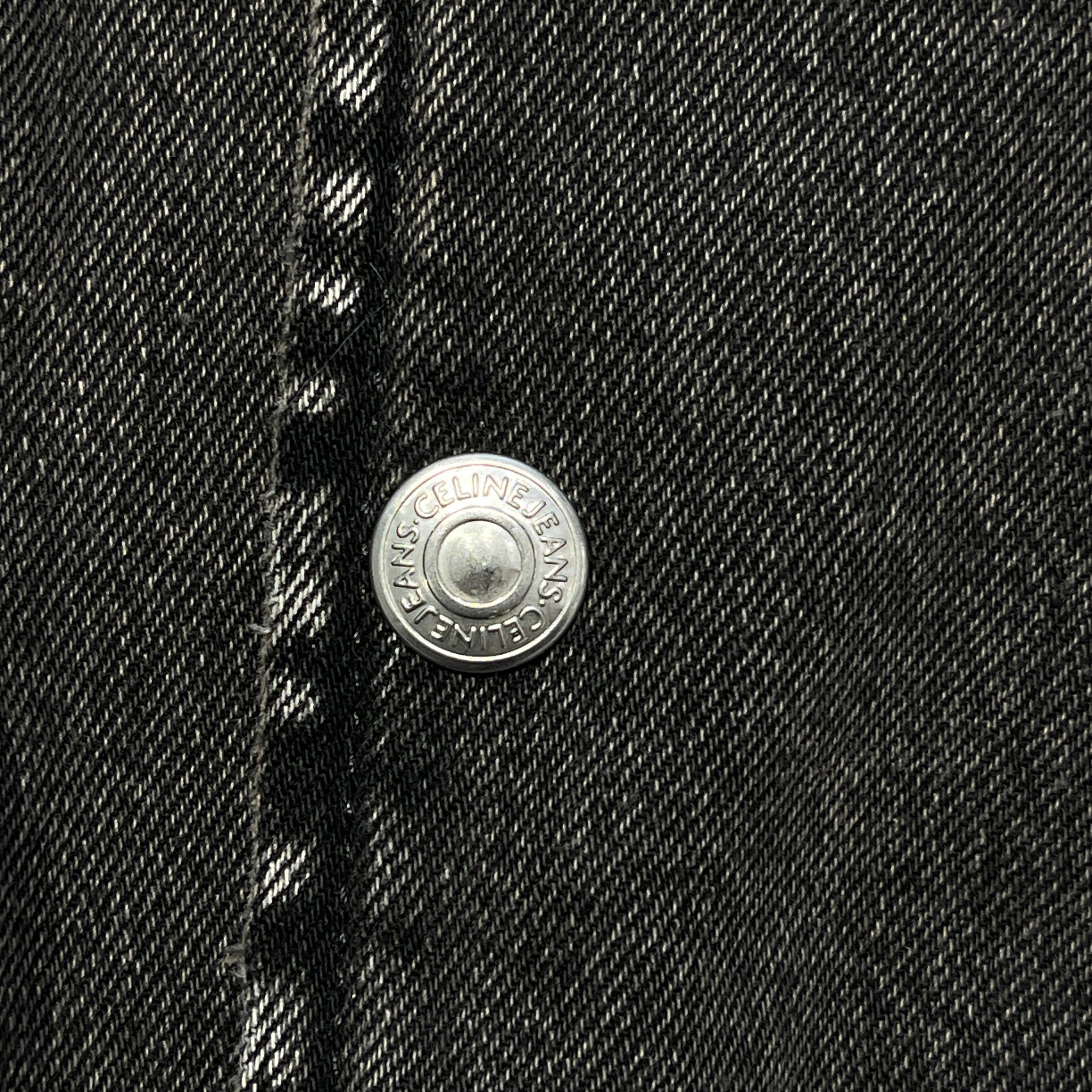 CELINE 2024AW Loose Teddy Jacket / Charcoal Wash Denim 2Q937947F38CH Size XXL セリーヌ ルーズ テディジャケット チャコールウォッシュデニム サイズXXL